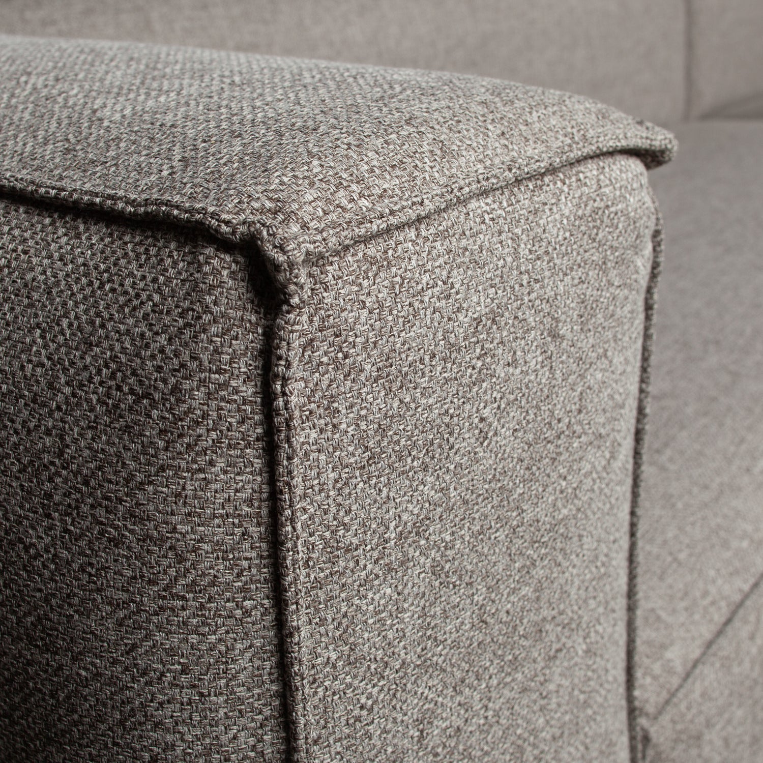 Woood Bean Hoekbank 3-zits Bank + Chaise Longue Rechts (Incl. Kussens) Lichtgrijs Melange - KwaliteitWonen.nl