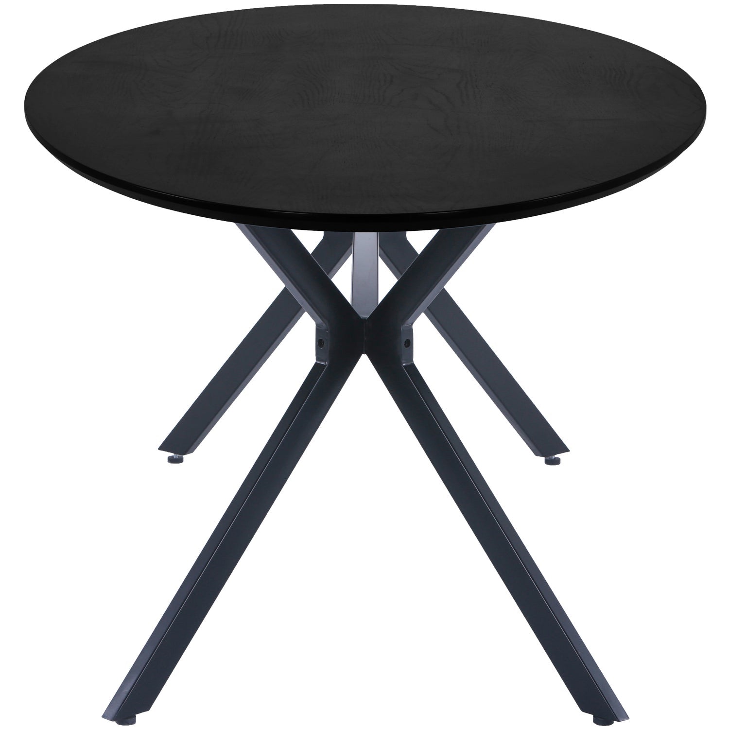 Woood Bruno Eettafel Ovaal MDF Zwart 220x100cm - KwaliteitWonen.nl
