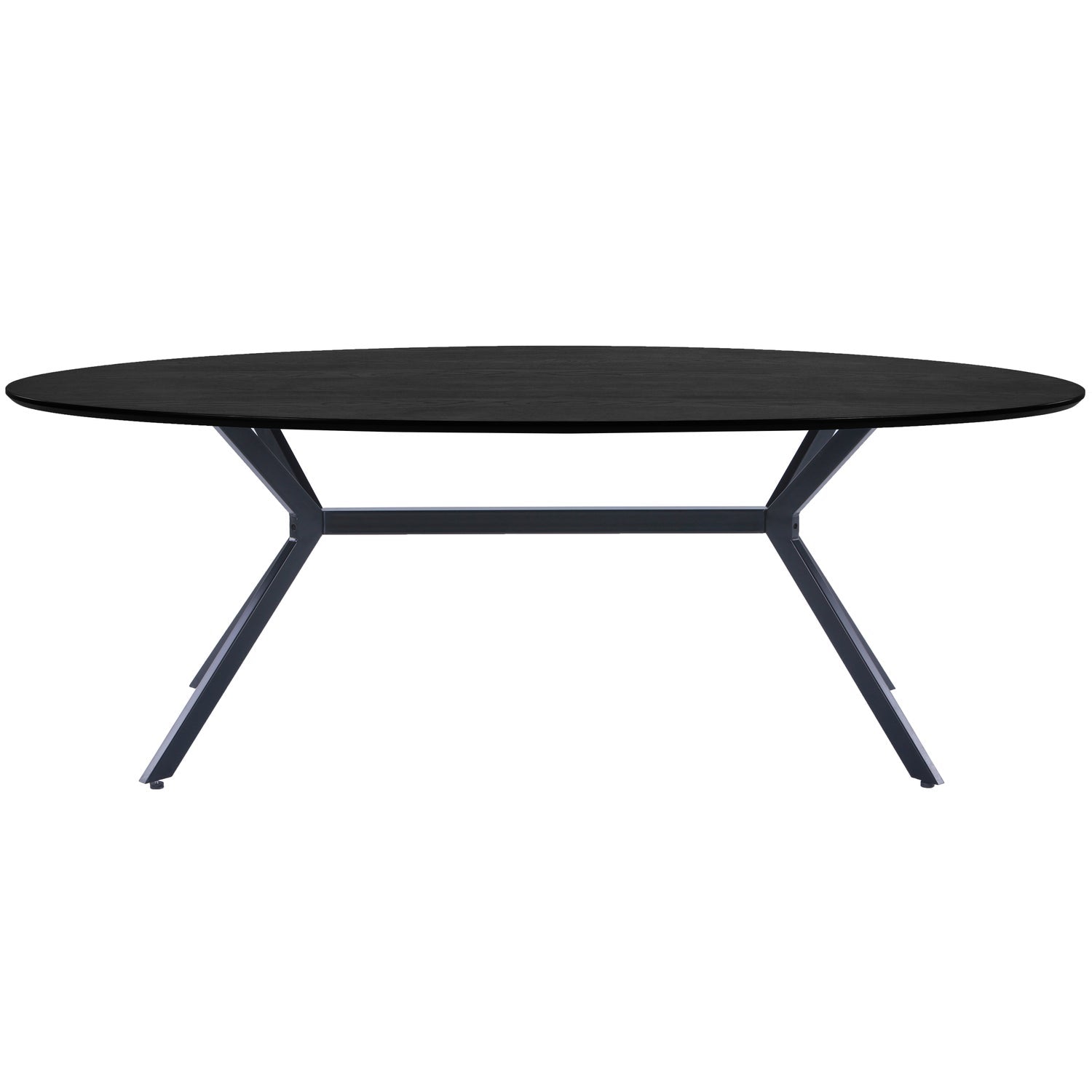 Woood Bruno Eettafel Ovaal MDF Zwart 220x100cm - KwaliteitWonen.nl