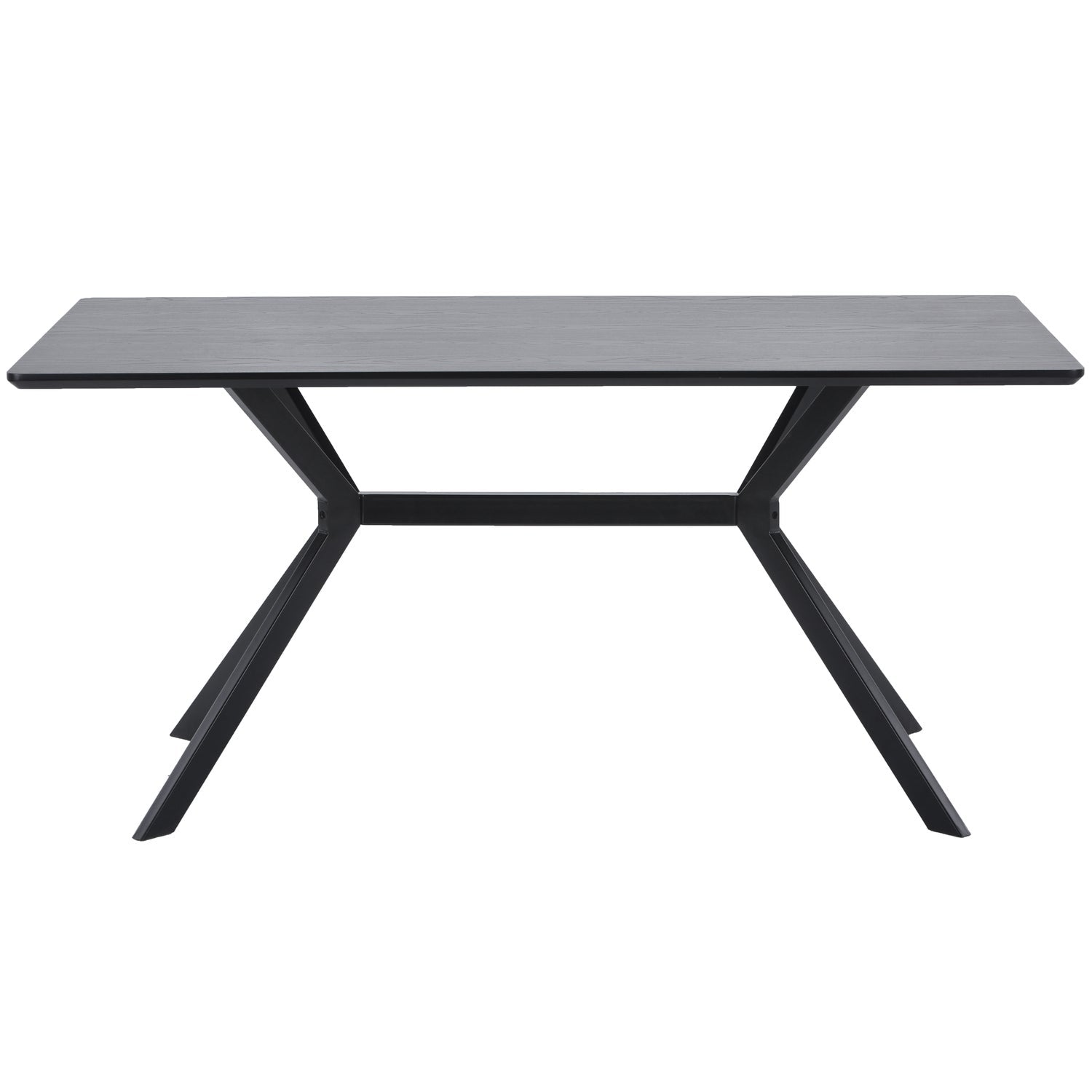 Woood Bruno Eettafel Rechthoek MDF Zwart 160x90cm - KwaliteitWonen.nl