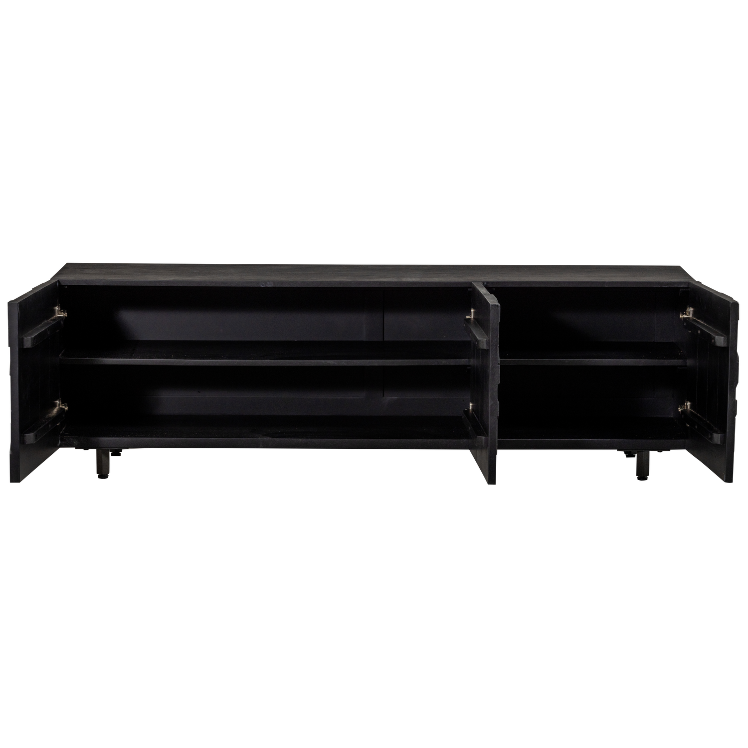 Woood Counter Tv Meubel Mango Zwart - KwaliteitWonen.nl