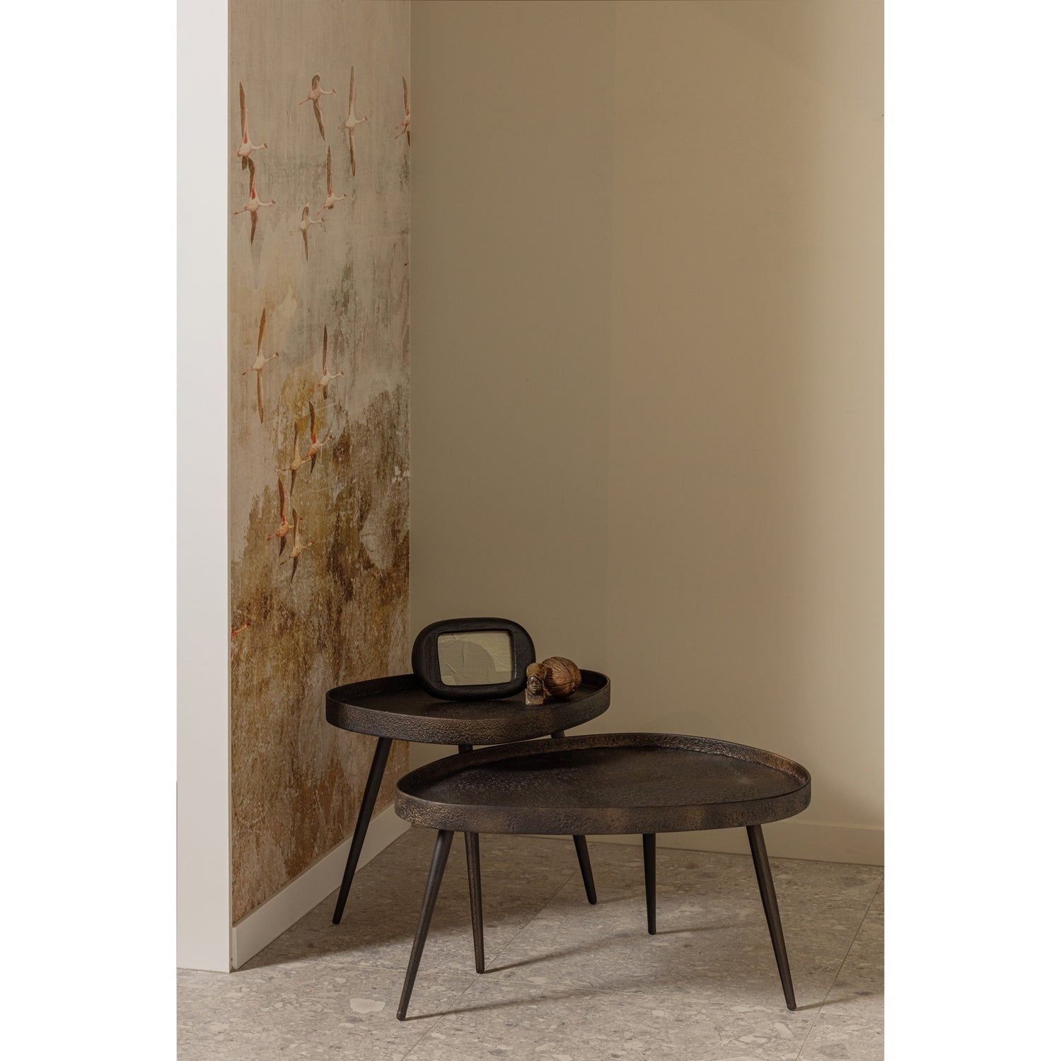 Woood Crude Bijzettafels Antique Brons (Set Van 2) - KwaliteitWonen.nl