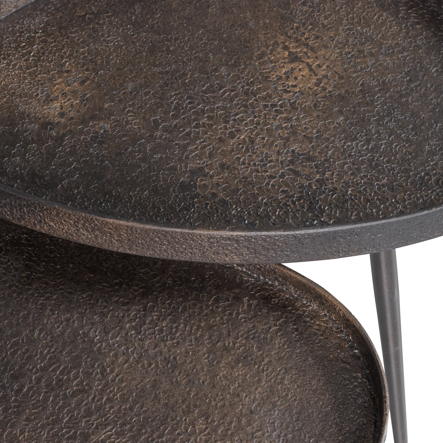 Woood Crude Bijzettafels Antique Brons (Set Van 2) - KwaliteitWonen.nl