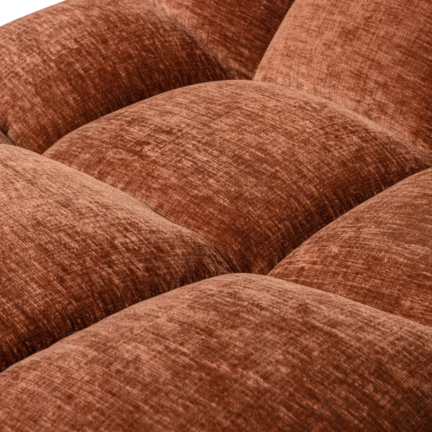 Woood Elvi Draaifauteuil Chenille Structuur Roestbruin - KwaliteitWonen.nl