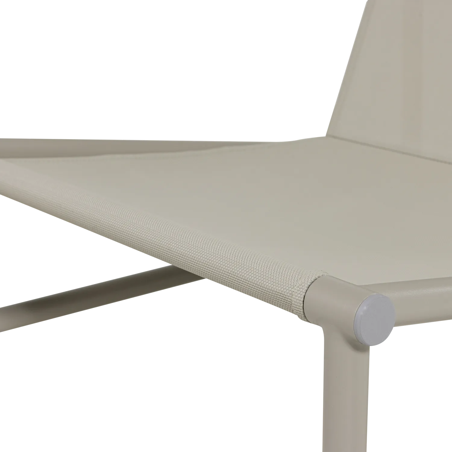 Woood Elvo Tuin Loungestoel Aluminium Streep Wit/Zand - KwaliteitWonen.nl