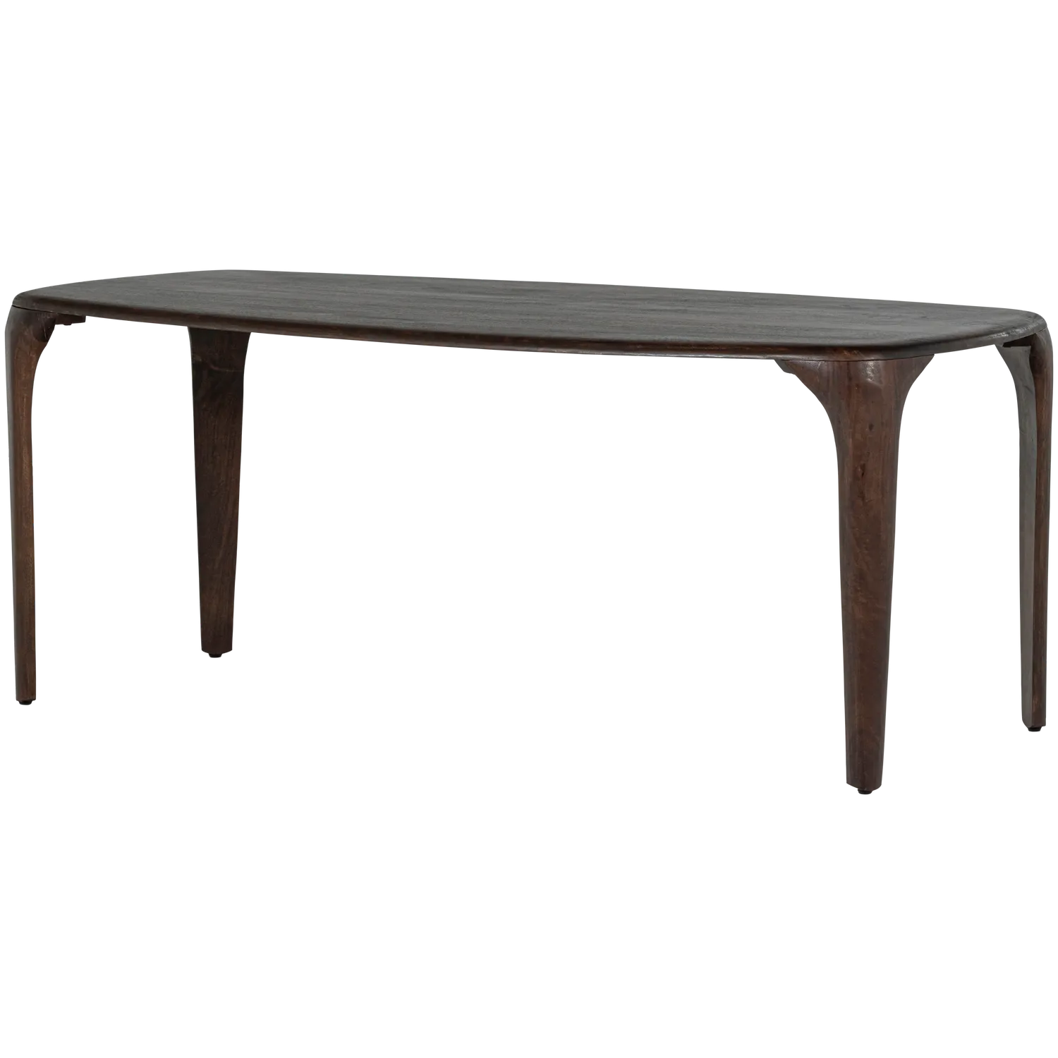 Woood Fiore Eettafel Mangohout Donkerbruin 190x95cm - KwaliteitWonen.nl