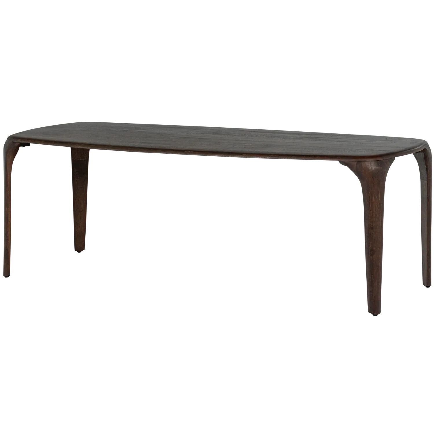 Woood Fiore Eettafel Mangohout Donkerbruin 230x95cm - KwaliteitWonen.nl