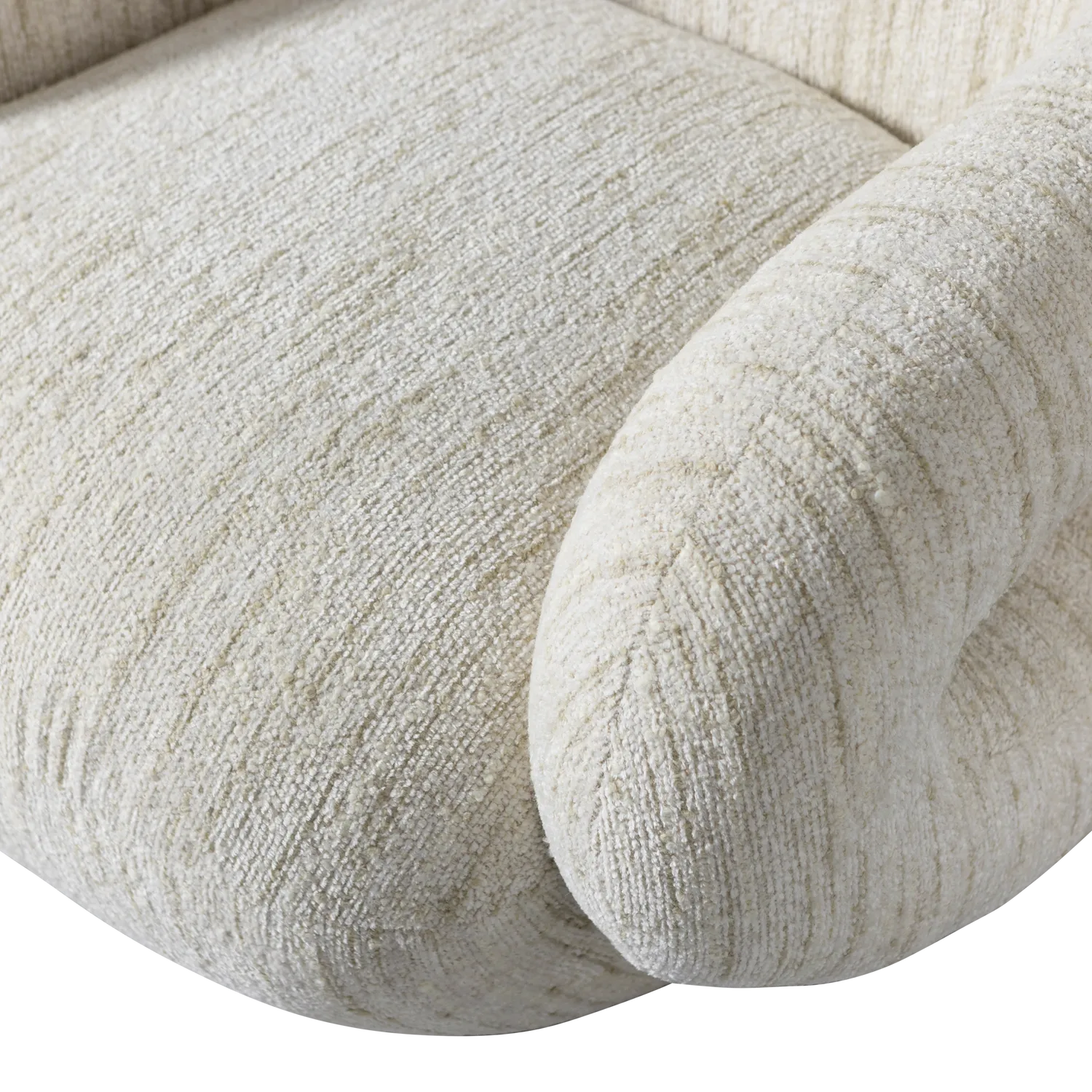 Woood Folke Fauteuil Chenille Naturel Melange - KwaliteitWonen.nl