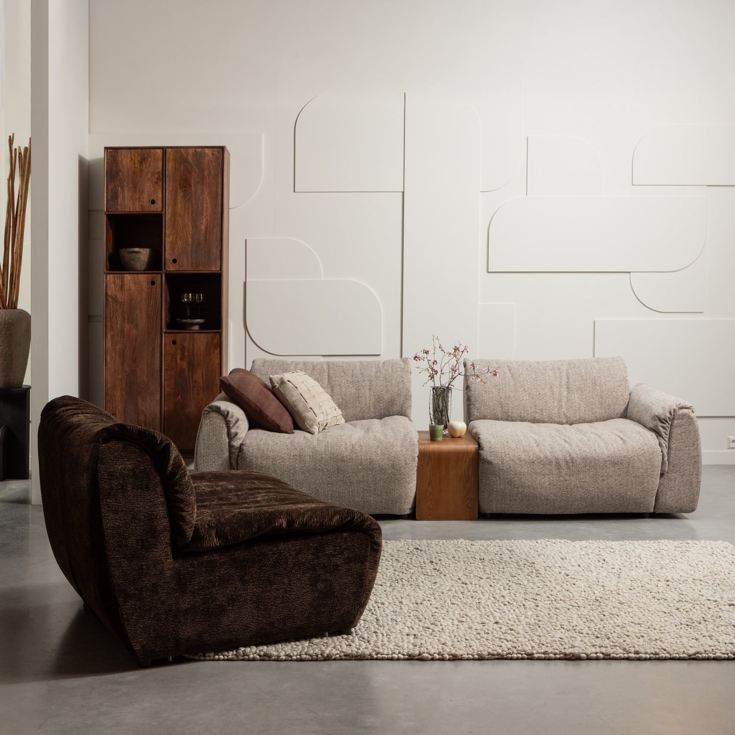 Woood Frey Multifunctionele Bijzettafel Multiplex Bruin - KwaliteitWonen.nl