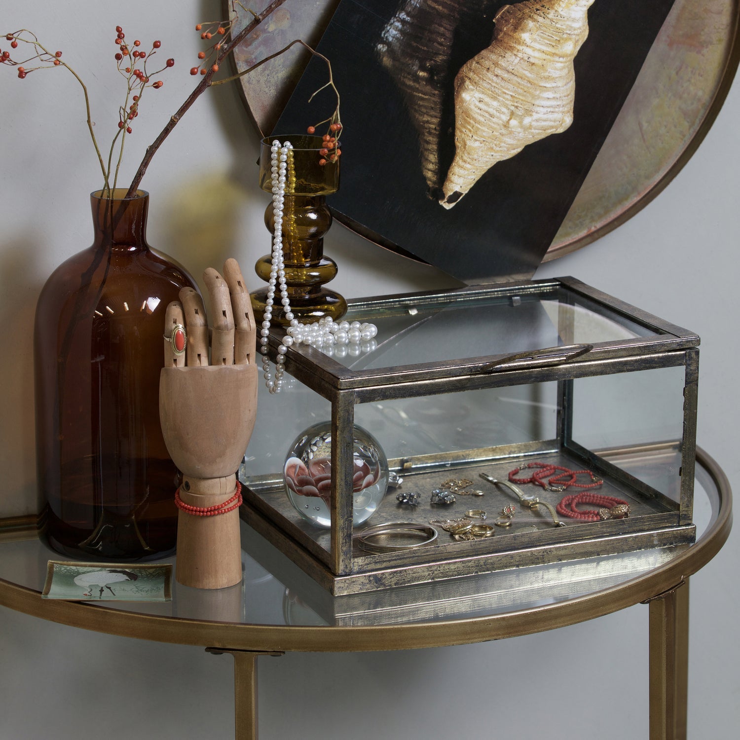 Woood Goddess Sidetable Antique Brass - KwaliteitWonen.nl