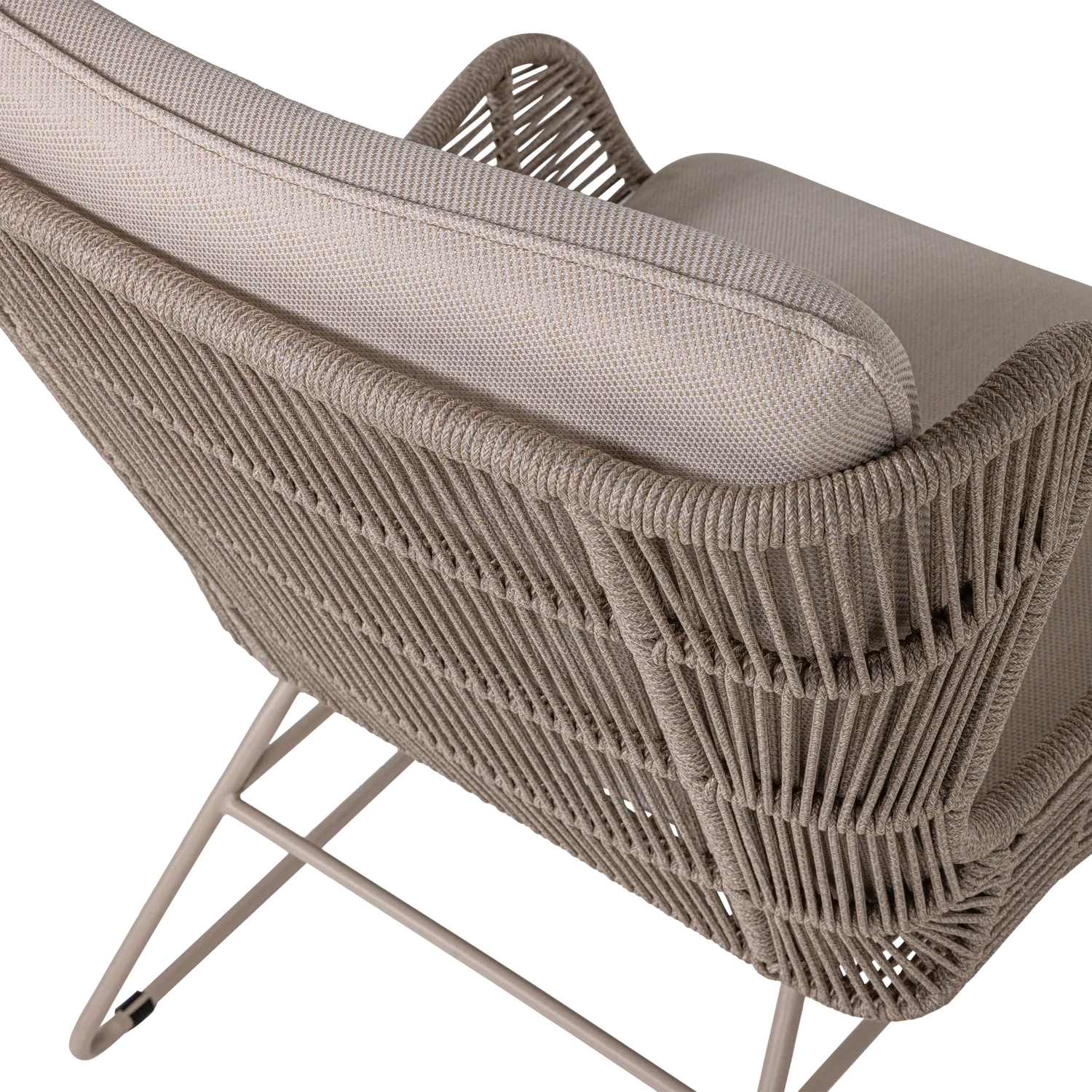 Woood Grace Tuin Loungestoel Staal/Touw Zand - KwaliteitWonen.nl