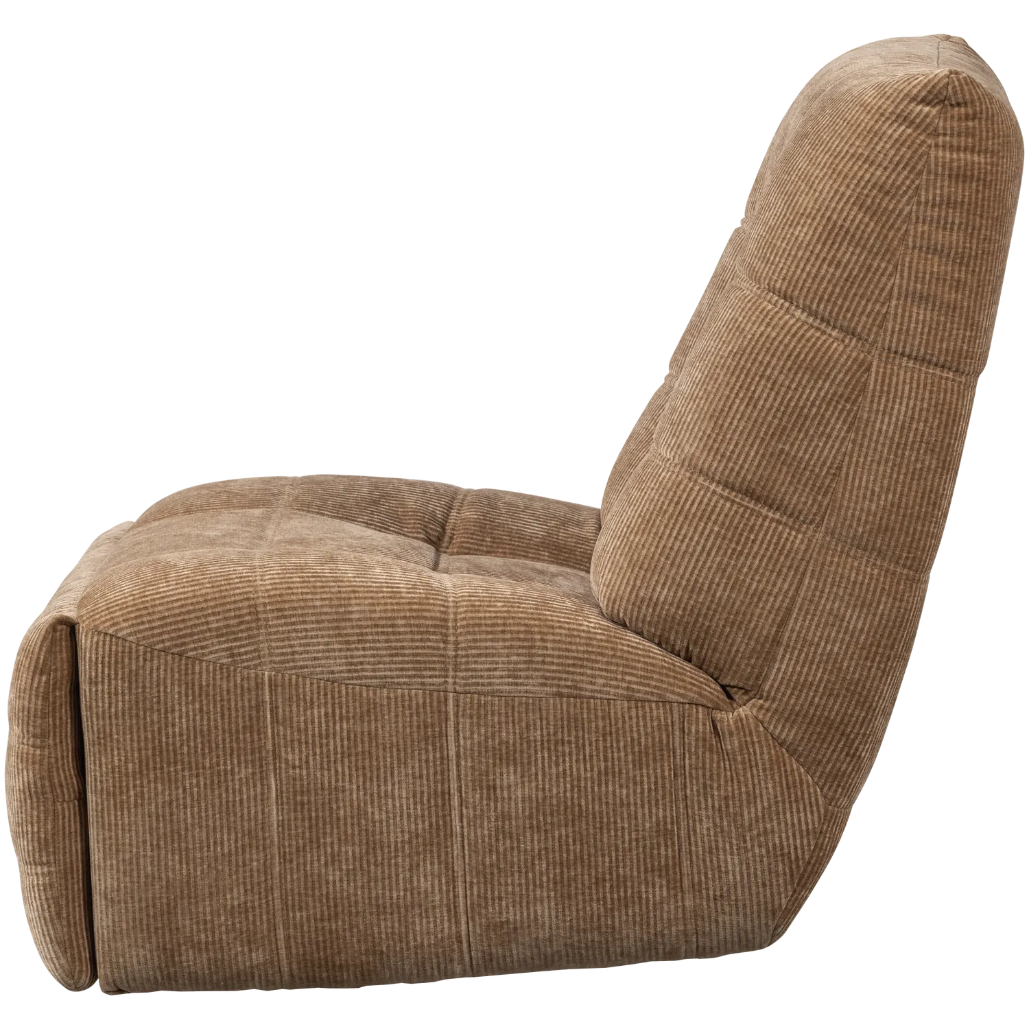 Woood Hein Relaxfauteuil Elektrisch Geweven Rib Lichtbruin - KwaliteitWonen.nl