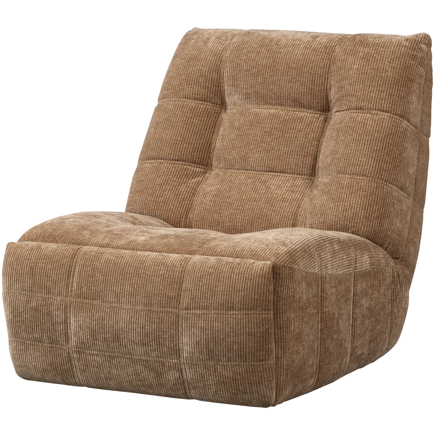 Woood Hein Relaxfauteuil Elektrisch Geweven Rib Lichtbruin - KwaliteitWonen.nl