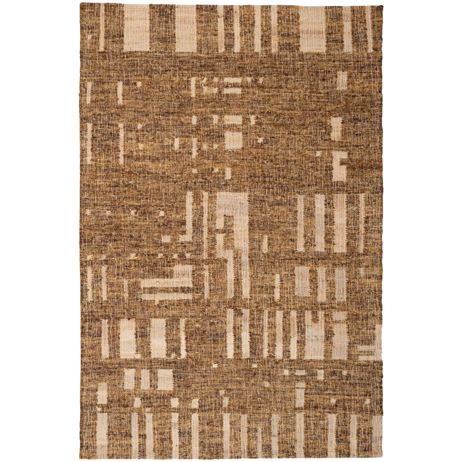 Woood Ian Handgeweven Vloerkleed Wol/Katoen Bruin 170x240cm-Kwaliteitwonen.nl