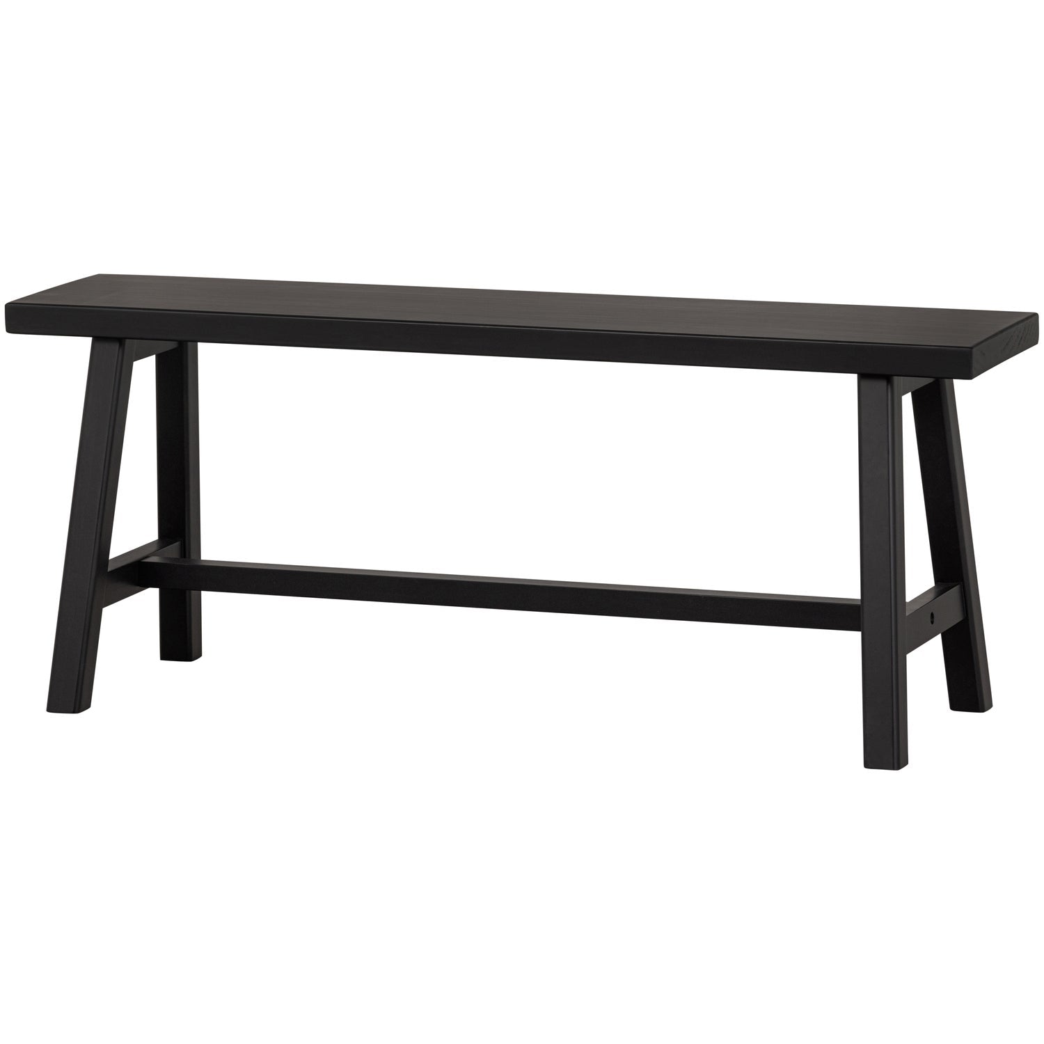 Woood Imme Bankje Hout Zwart 110cm - KwaliteitWonen.nl