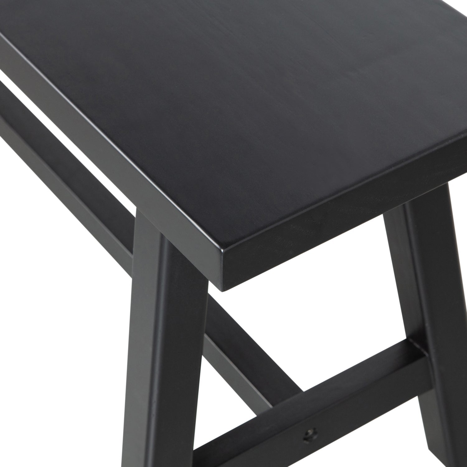 Woood Imme Bankje Hout Zwart 110cm - KwaliteitWonen.nl