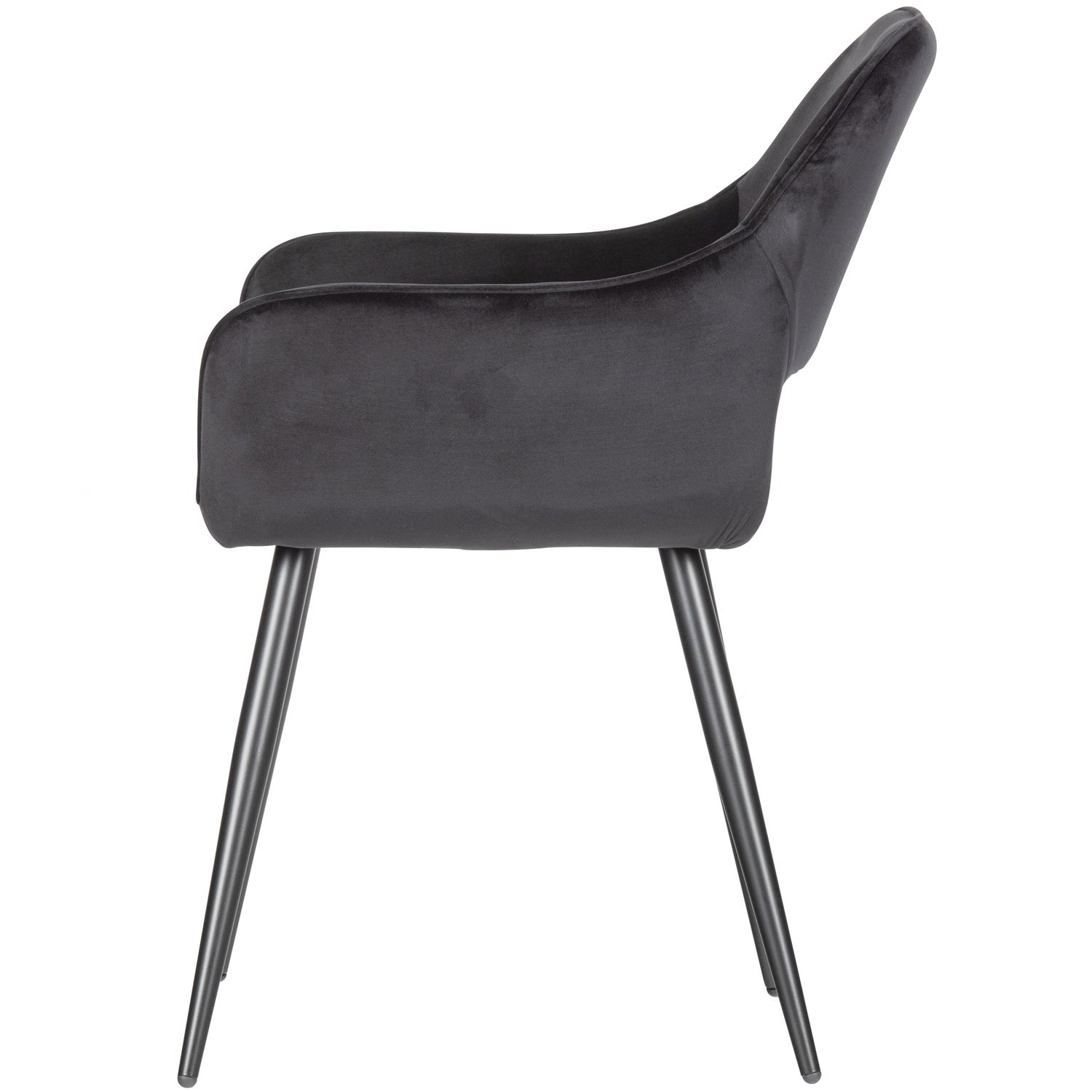 Woood Jelle Stoel Velvet Zwart (Set Van 2) - KwaliteitWonen.nl