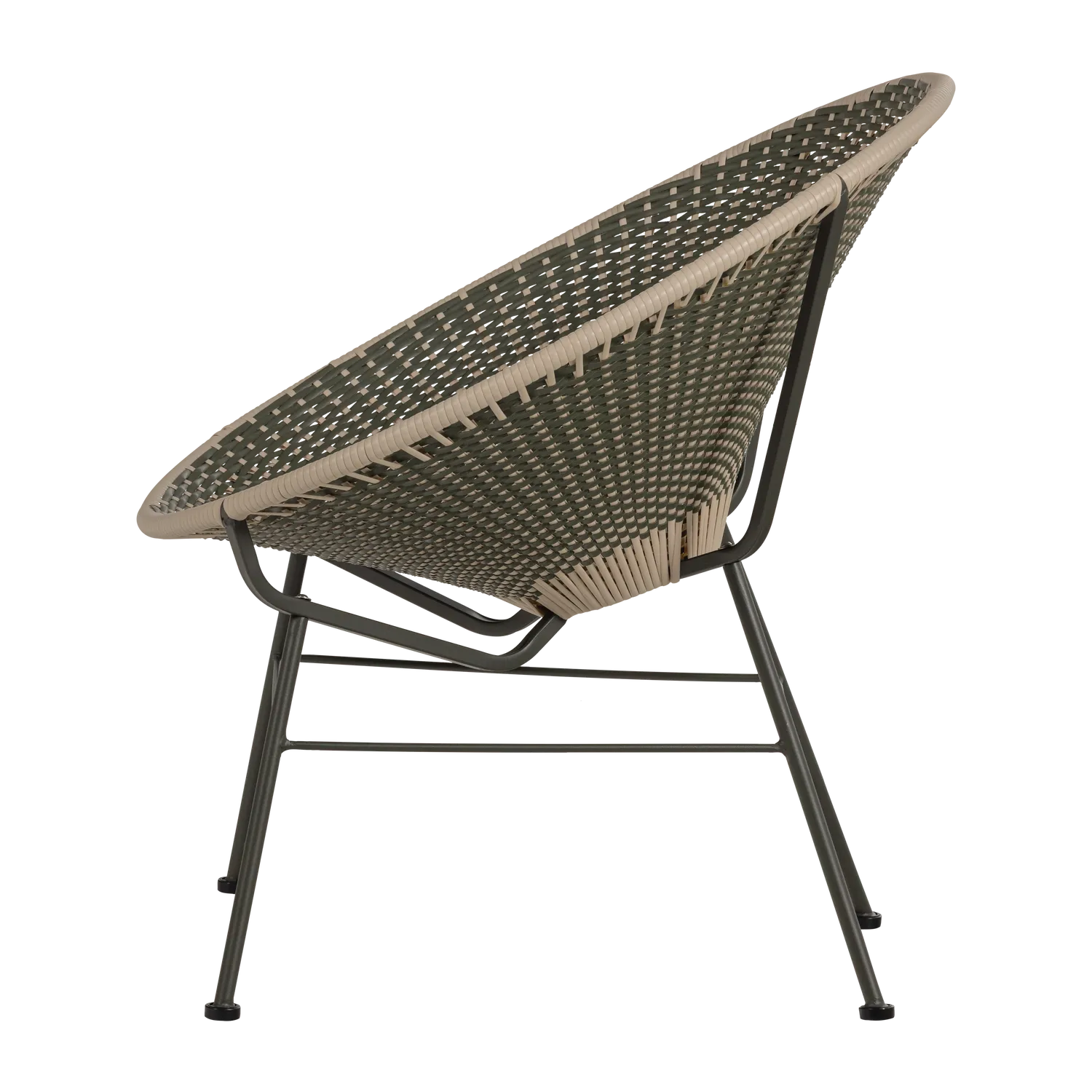 Woood Kazoun Tuin Loungestoel Wicker Groen - KwaliteitWonen.nl