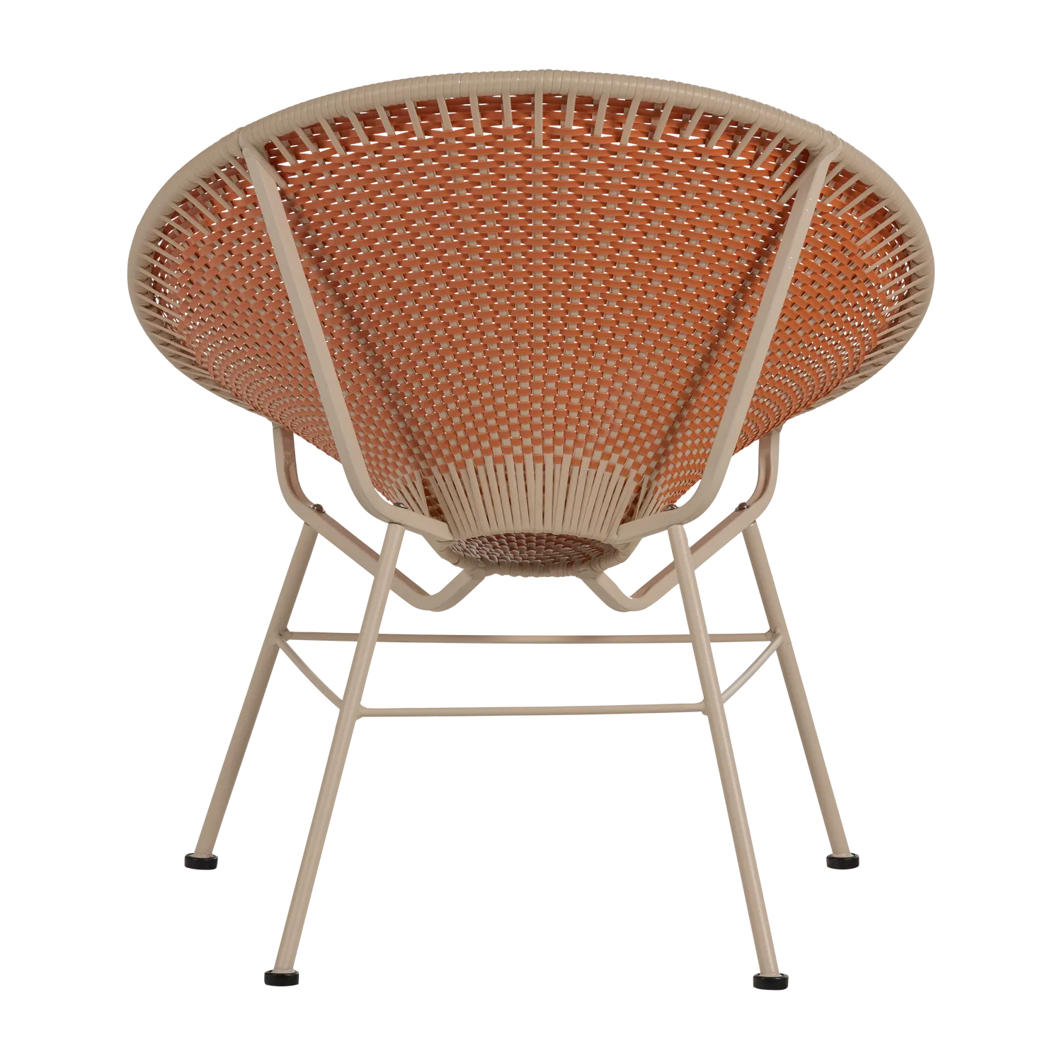 Woood Kazoun Tuin Loungestoel Wicker Oranje - KwaliteitWonen.nl