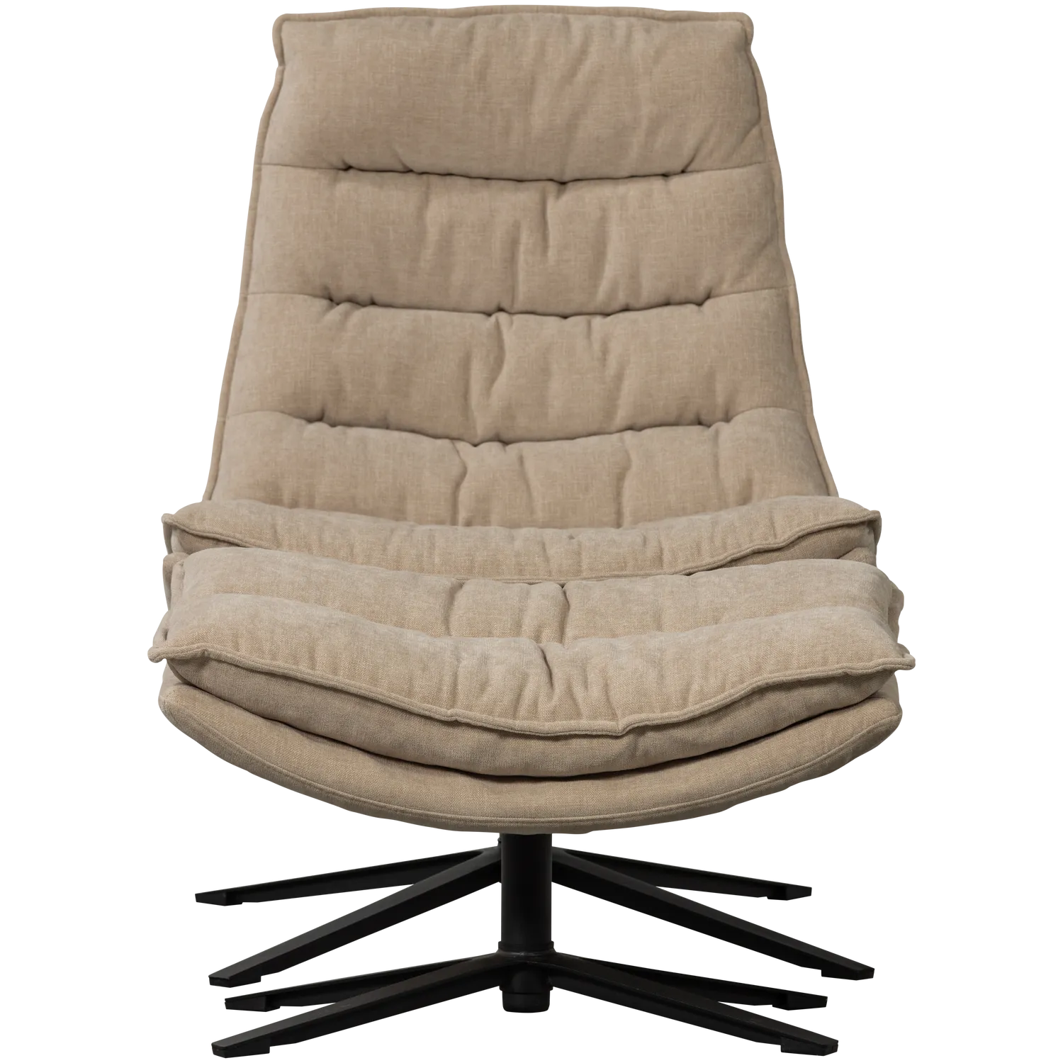 Woood Kube Draaifauteuil Met Hocker Naturel - KwaliteitWonen.nl
