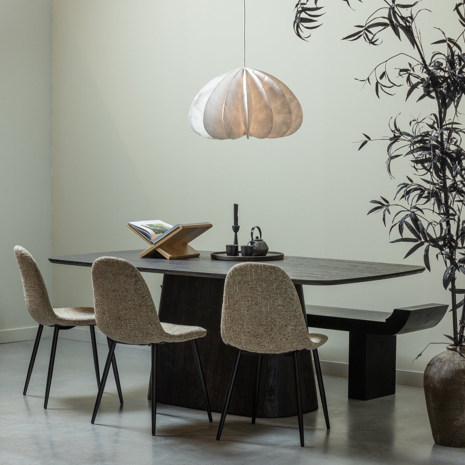 Woood Leah Eettafel Mdf Donkerbruin 200 X105 Cm - KwaliteitWonen.nl