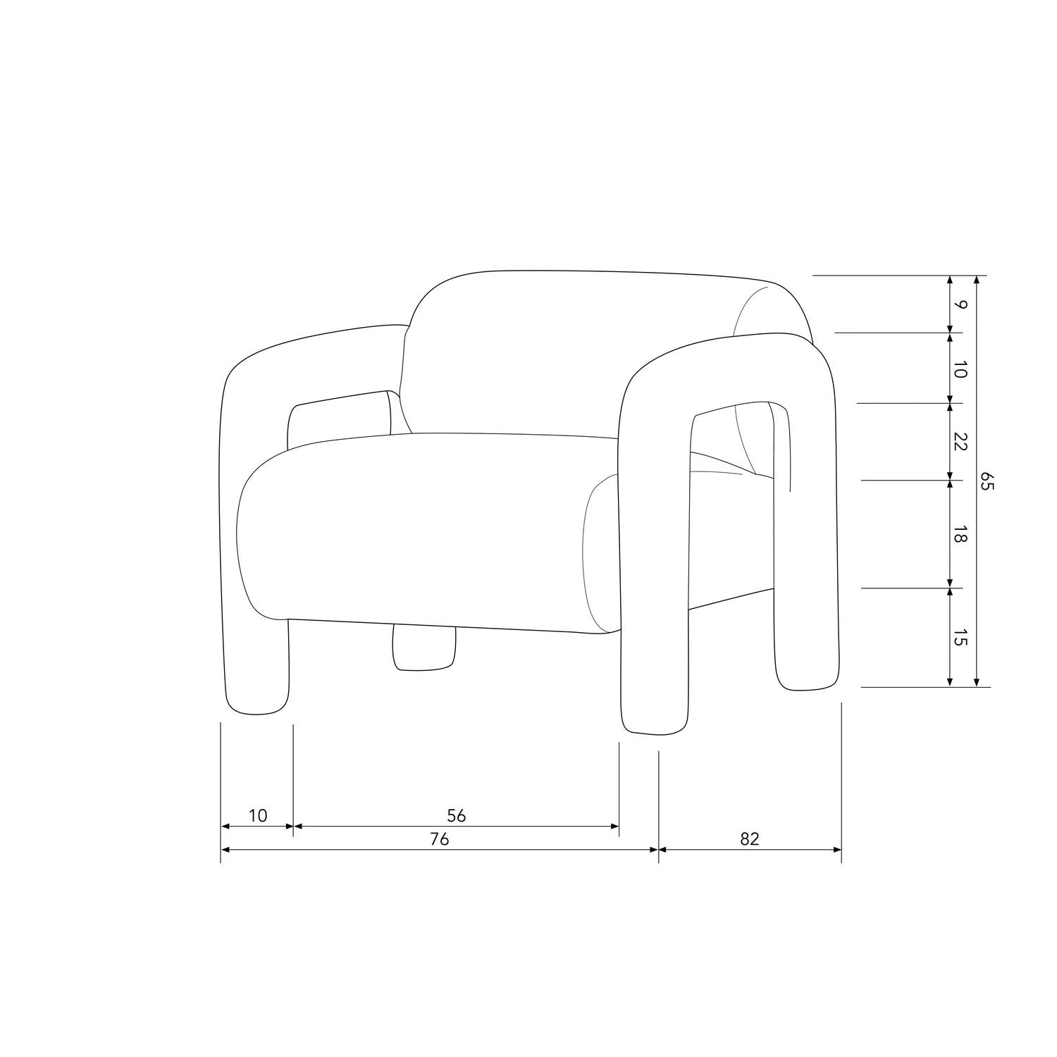 Woood Lenny Fauteuil In Grove Textuur Goud/Geel - KwaliteitWonen.nl