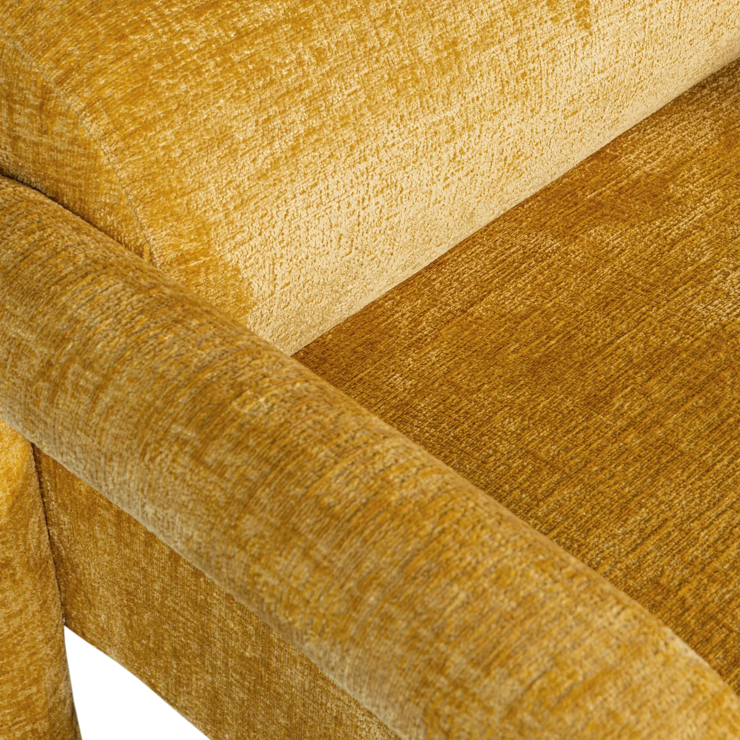 Woood Lenny Fauteuil In Grove Textuur Goud/Geel - KwaliteitWonen.nl