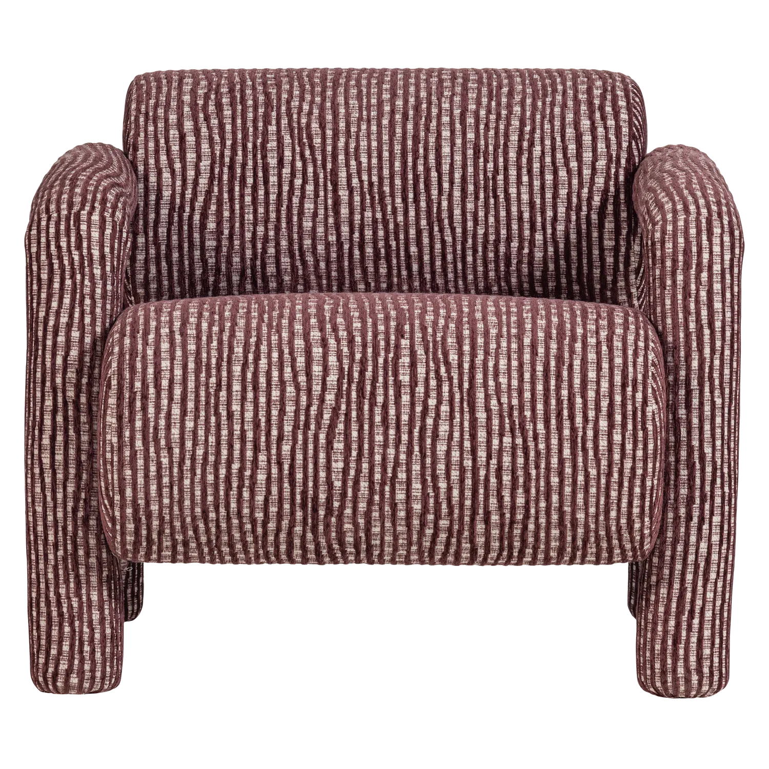 Woood Lenny Fauteuil Met Dessin Bordeauxrood - KwaliteitWonen.nl