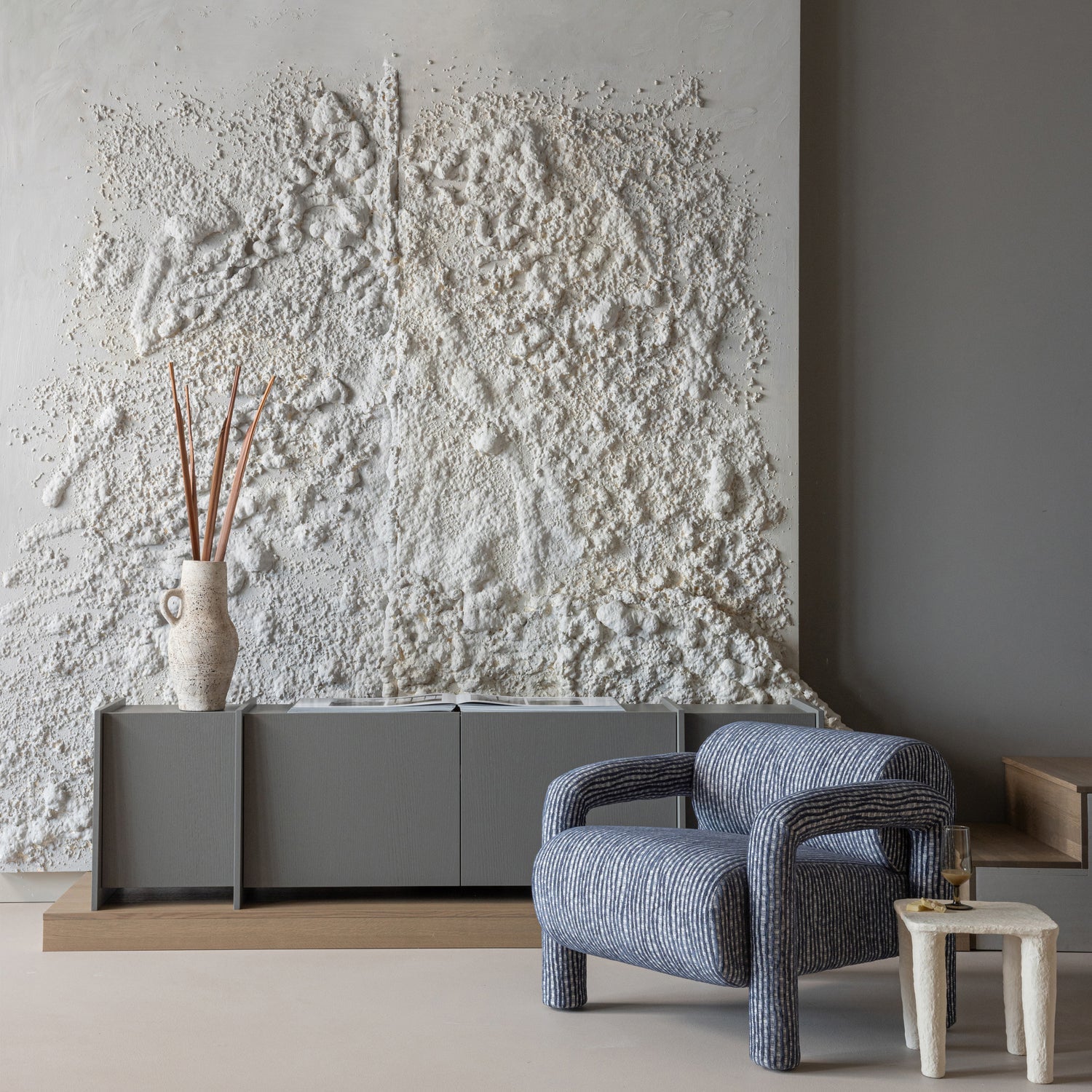 Woood Lenny Fauteuil Met Dessin Grijsblauw - KwaliteitWonen.nl