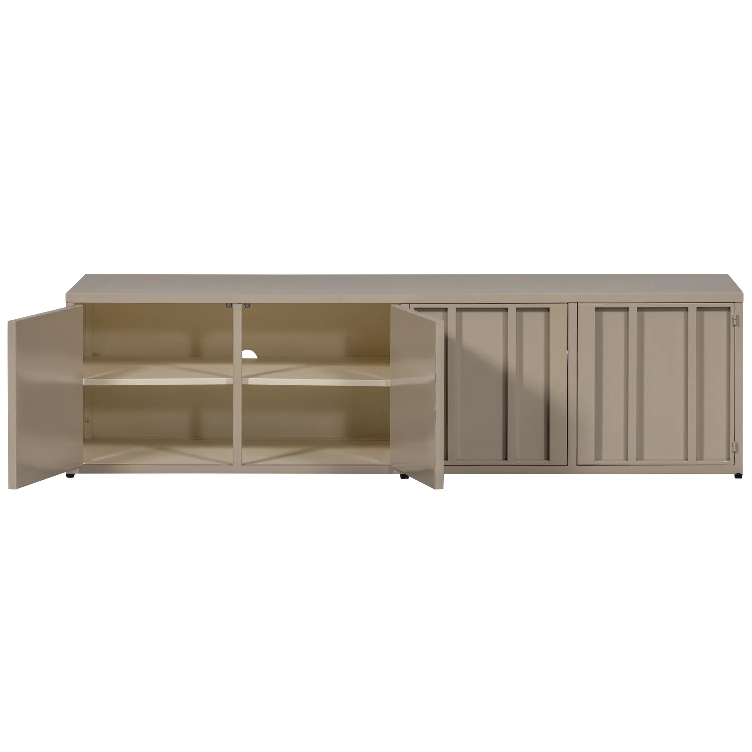 Woood Level Dressoir TV Meubel Metaal Zand 44x160cm - KwaliteitWonen.nl
