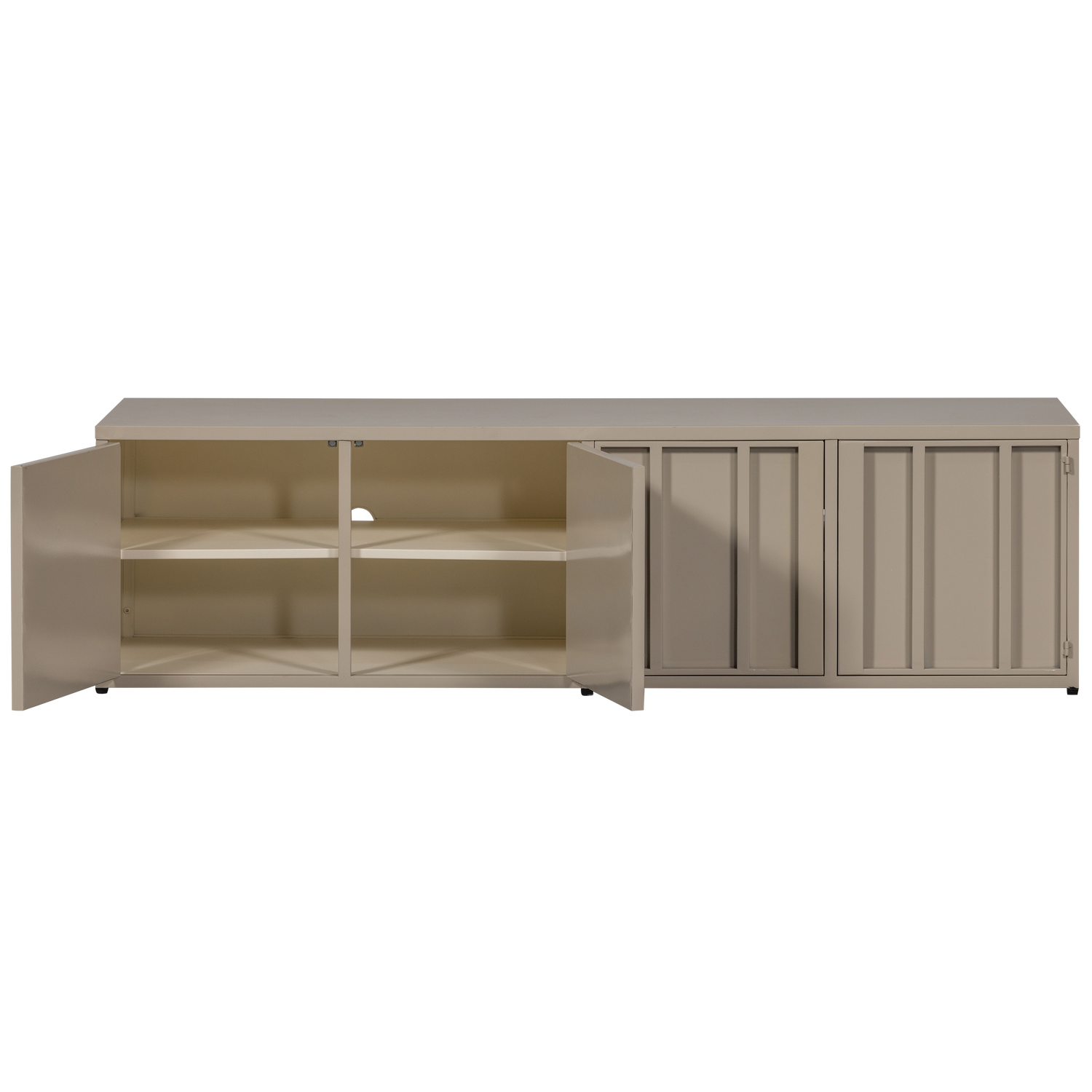 Woood Level Tv Meubel Metaal Zand 44 X160 Cm-Kwaliteitwonen.nl