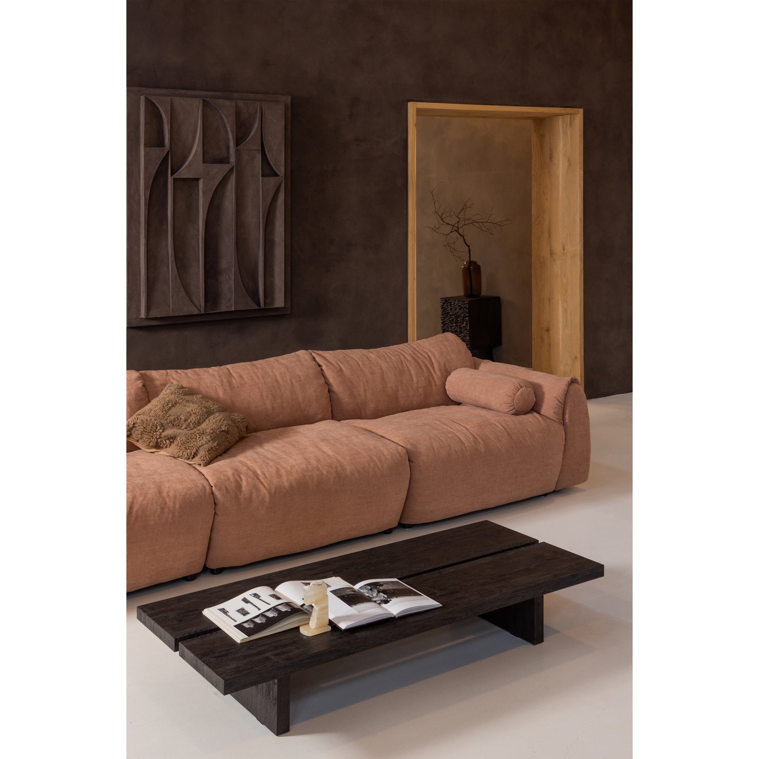 Woood Lion Salontafel MDF Donkerbruin 140x60cm - KwaliteitWonen.nl