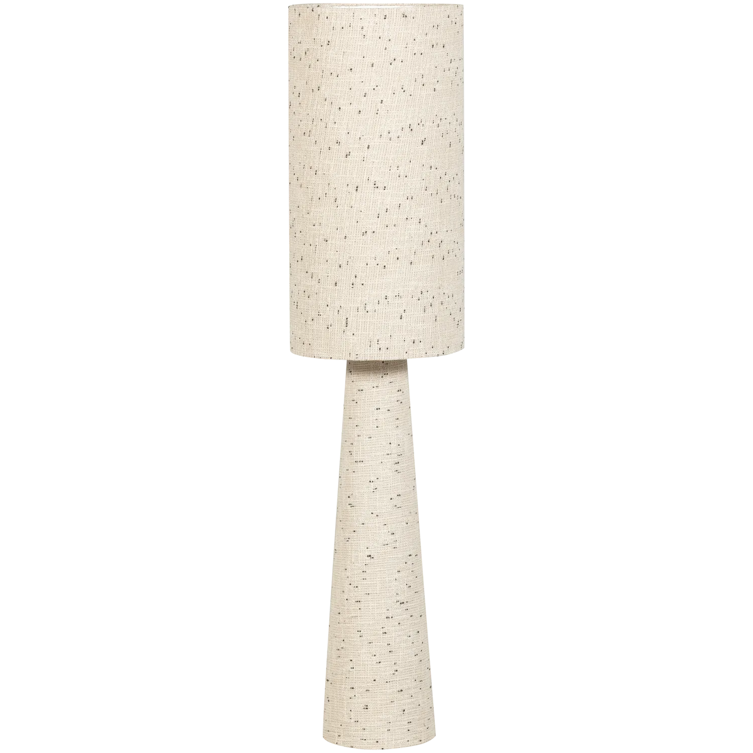 Woood Loft Vloerlamp Metaal/Boucle Naturel Met Stippen 130x O30 Cm - KwaliteitWonen.nl