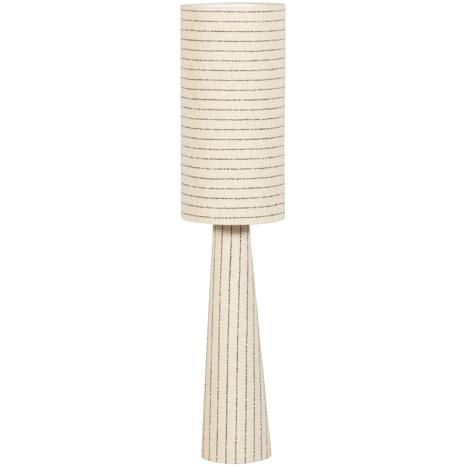 Woood Loft Vloerlamp Metaal/Boucle Naturel Met Strepen 130x O30 Cm - KwaliteitWonen.nl