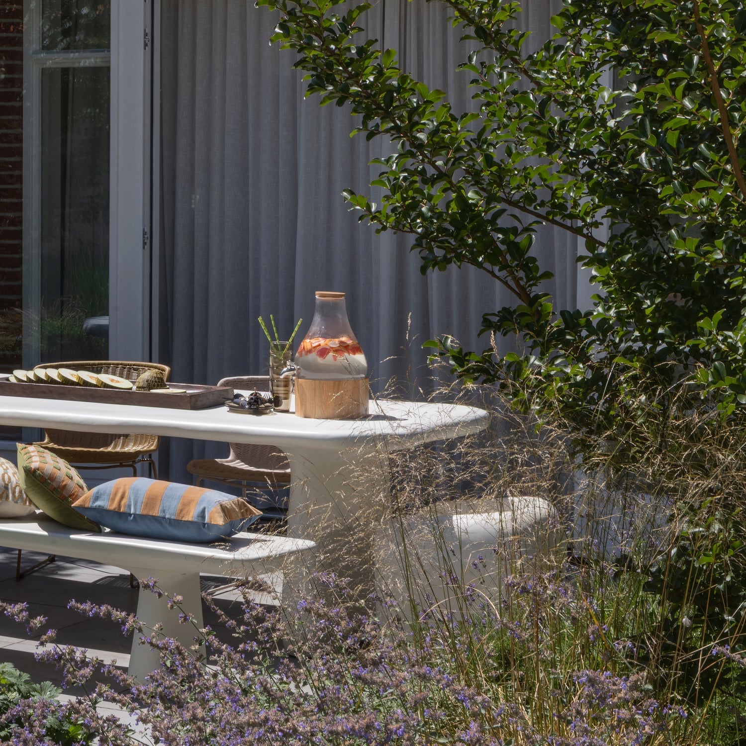 Woood Loggia Tuinbank Vezelversterkte Polymeer Naturel 190 X40 Cm - KwaliteitWonen.nl