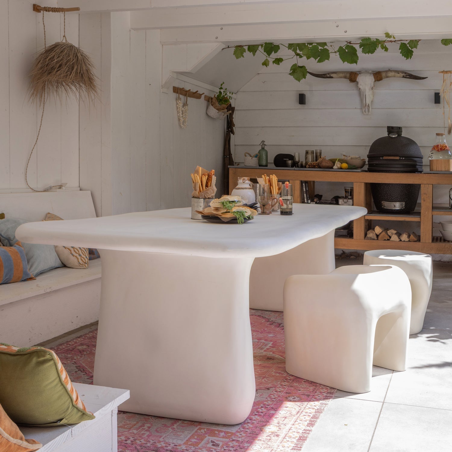 Woood Loggia Tuintafel 240 X100 Cm Vezelversterkte Polymeer Naturel - KwaliteitWonen.nl