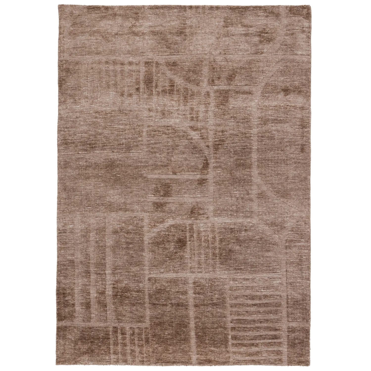 Woood Lovi Vloerkleed Polyester/Katoen Taupe 170x240cm - KwaliteitWonen.nl