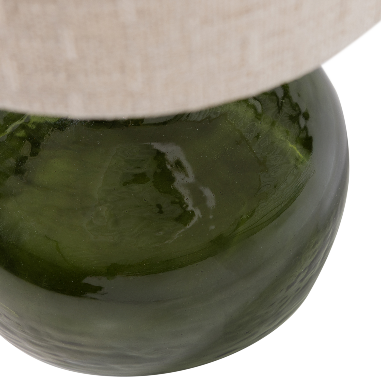 Woood Luma Tafellamp Glas Groen Kap Naturel - KwaliteitWonen.nl