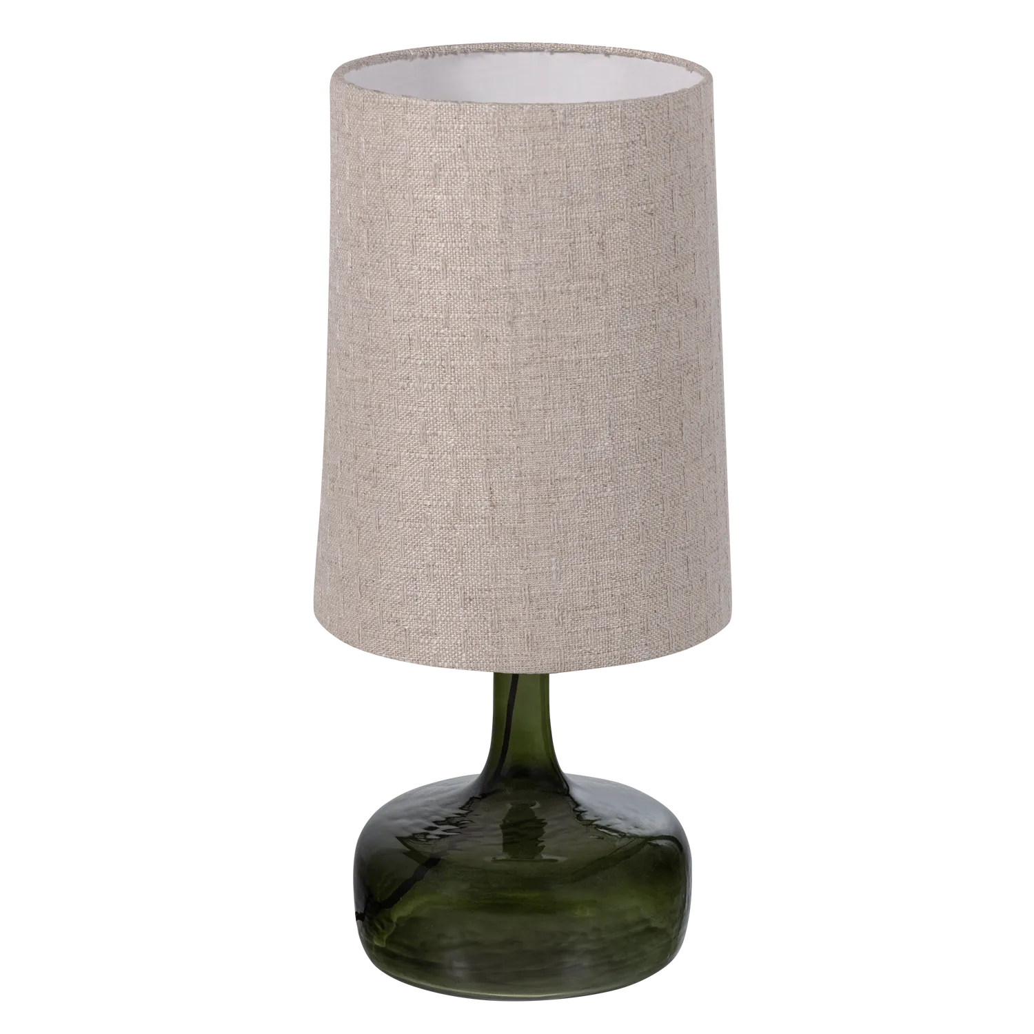 Woood Luma Tafellamp Glas Groen Kap Naturel - KwaliteitWonen.nl