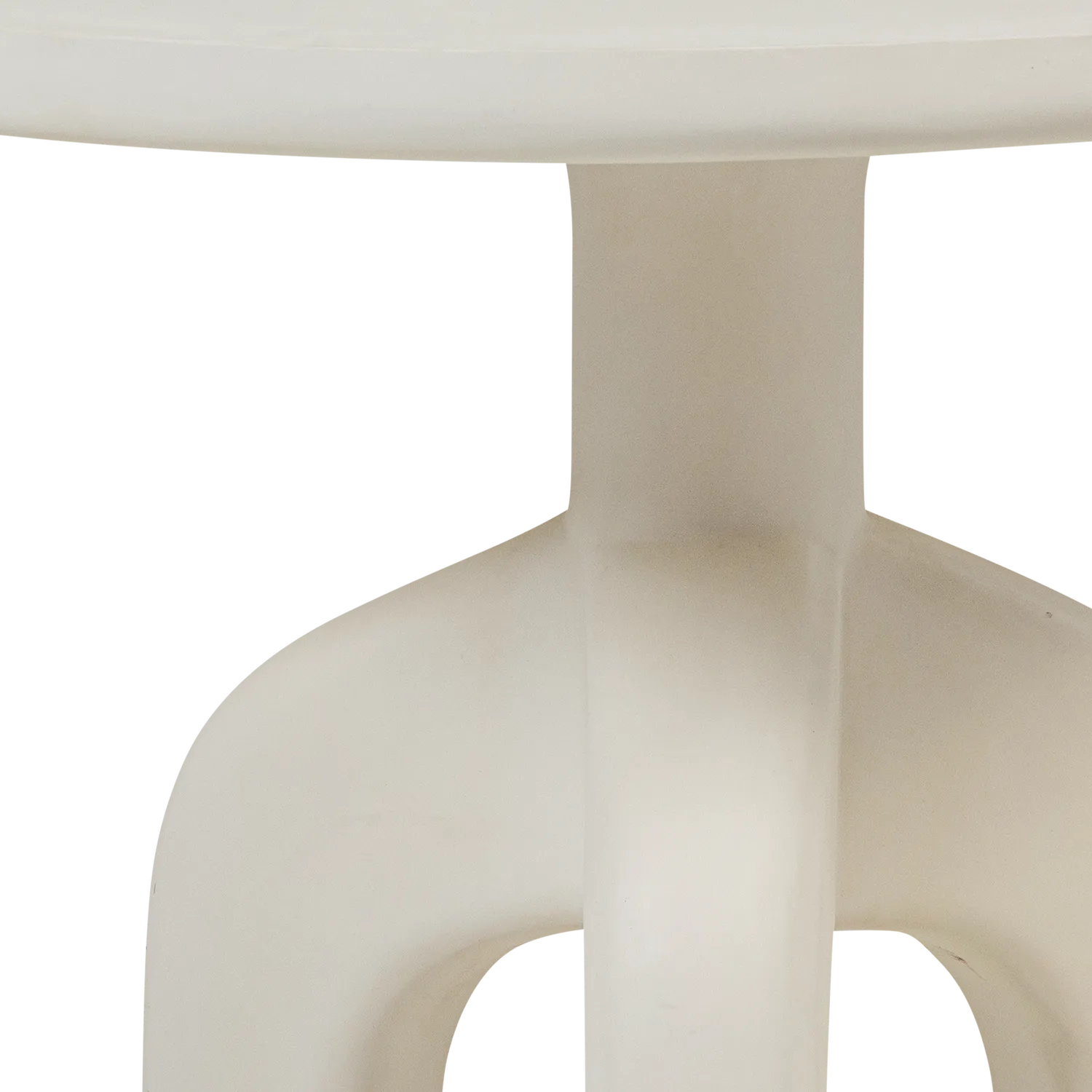 Woood Luno Tuintafel Rond O120 Cm Vezelversterkte Polymeer Naturel - KwaliteitWonen.nl