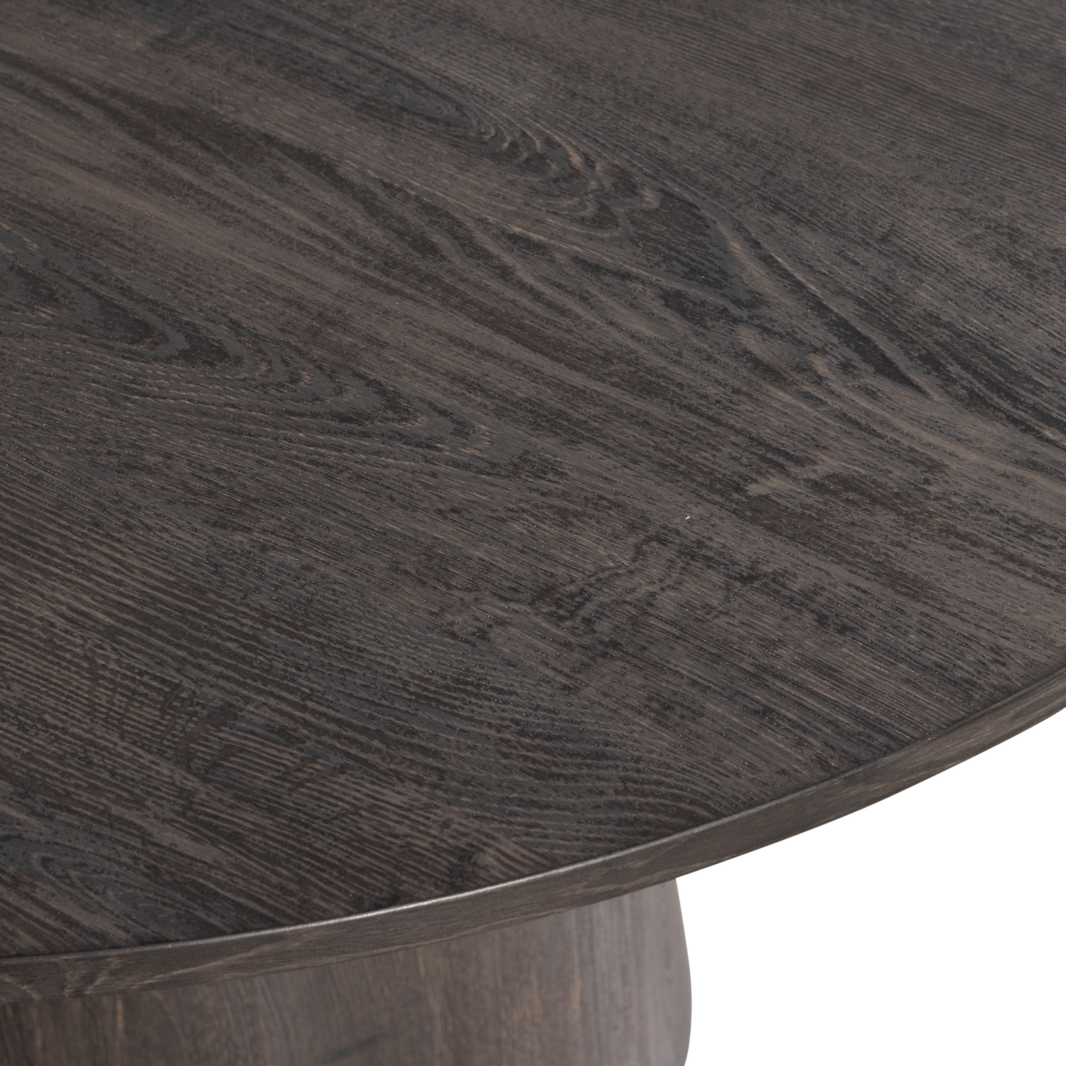 Woood Maan Eettafel Rond 120cm MDF Donkerbruin - KwaliteitWonen.nl