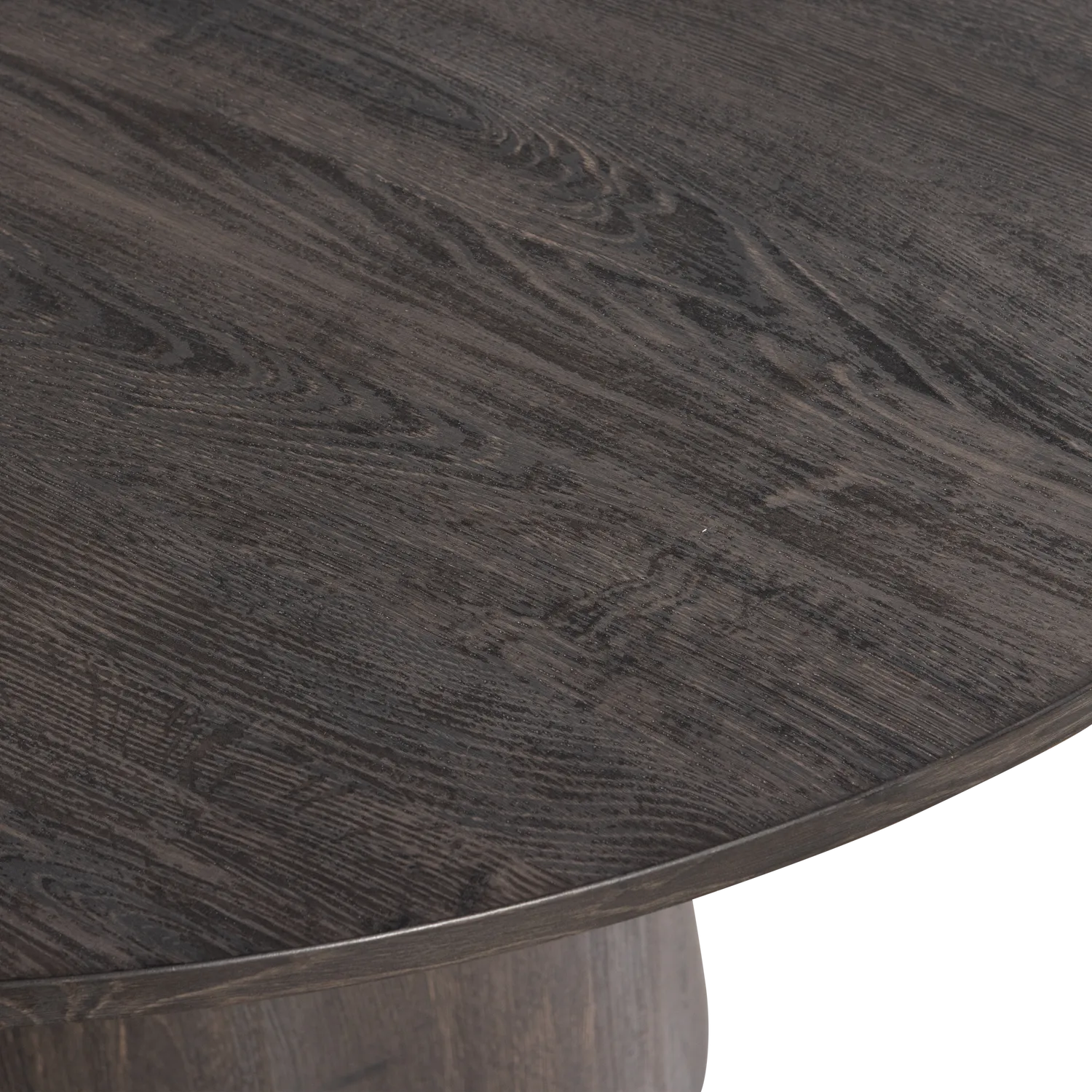 Woood Maan Eettafel Rond 120cm MDF Donkerbruin - KwaliteitWonen.nl