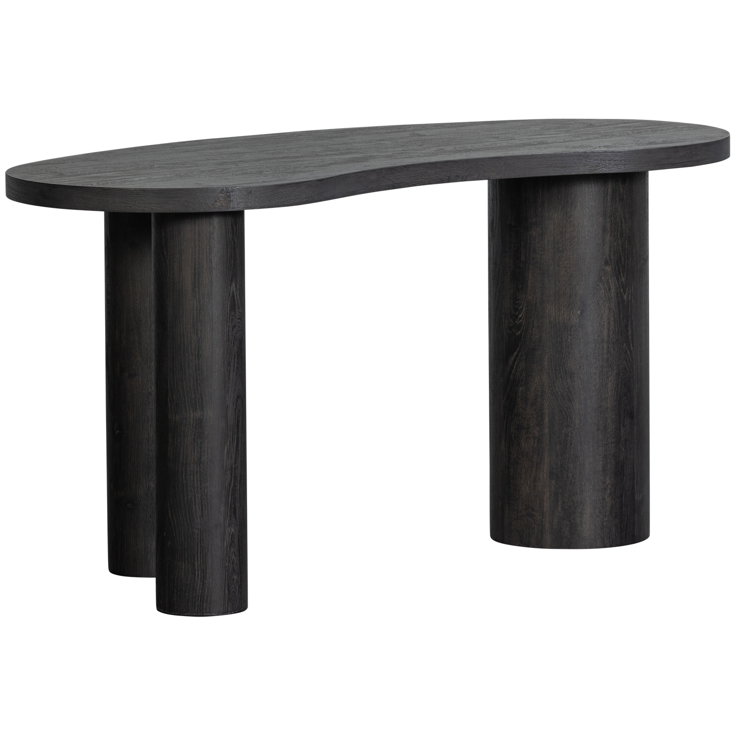Woood Maan Organisch Sidetable Bureau MDF Donkerbruin - KwaliteitWonen.nl