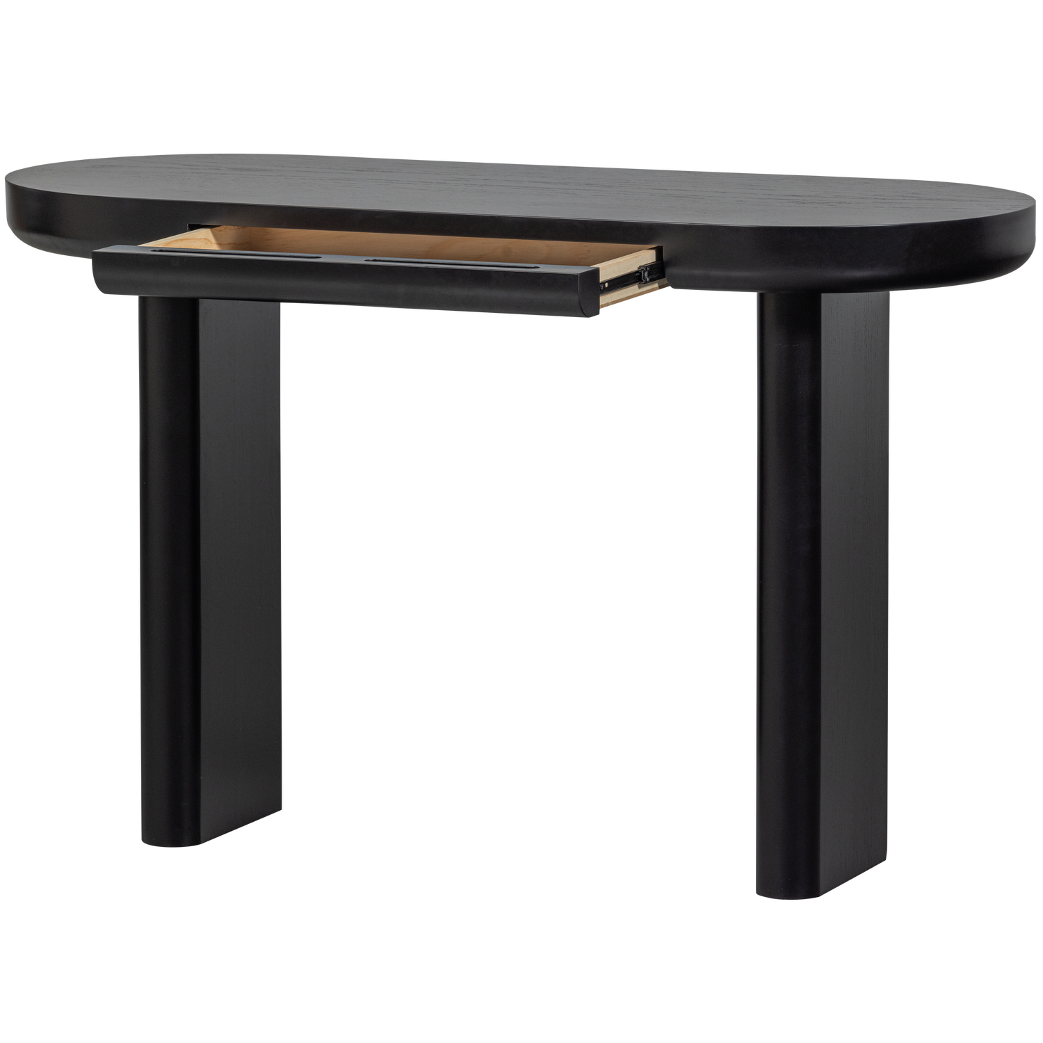 Woood Mael Bureau Sidetable Fineer Zwart - KwaliteitWonen.nl