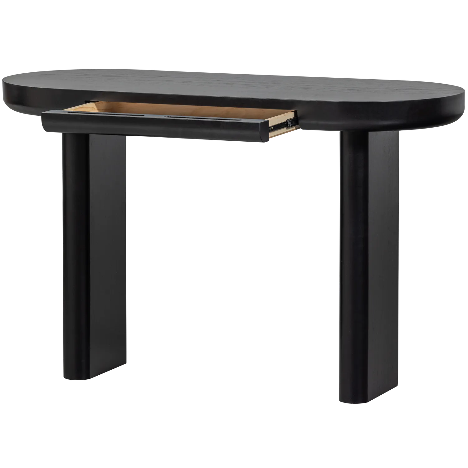 Woood Mael Bureau Sidetable Fineer Zwart - KwaliteitWonen.nl
