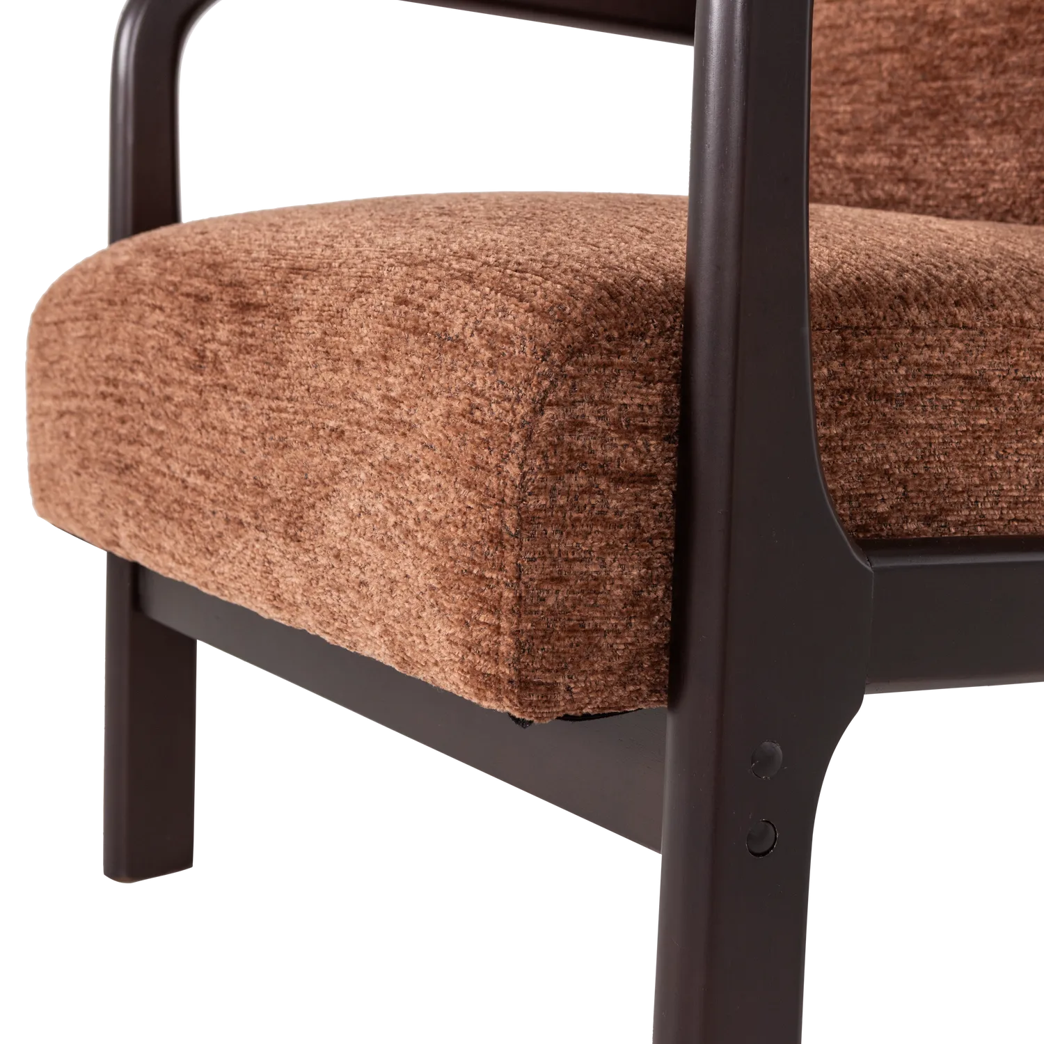Woood Mark Fauteuil Chenille Bruin - KwaliteitWonen.nl