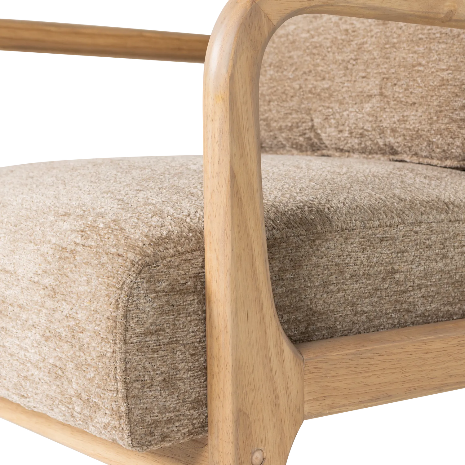 Woood Mark Fauteuil Chenille Zand - KwaliteitWonen.nl