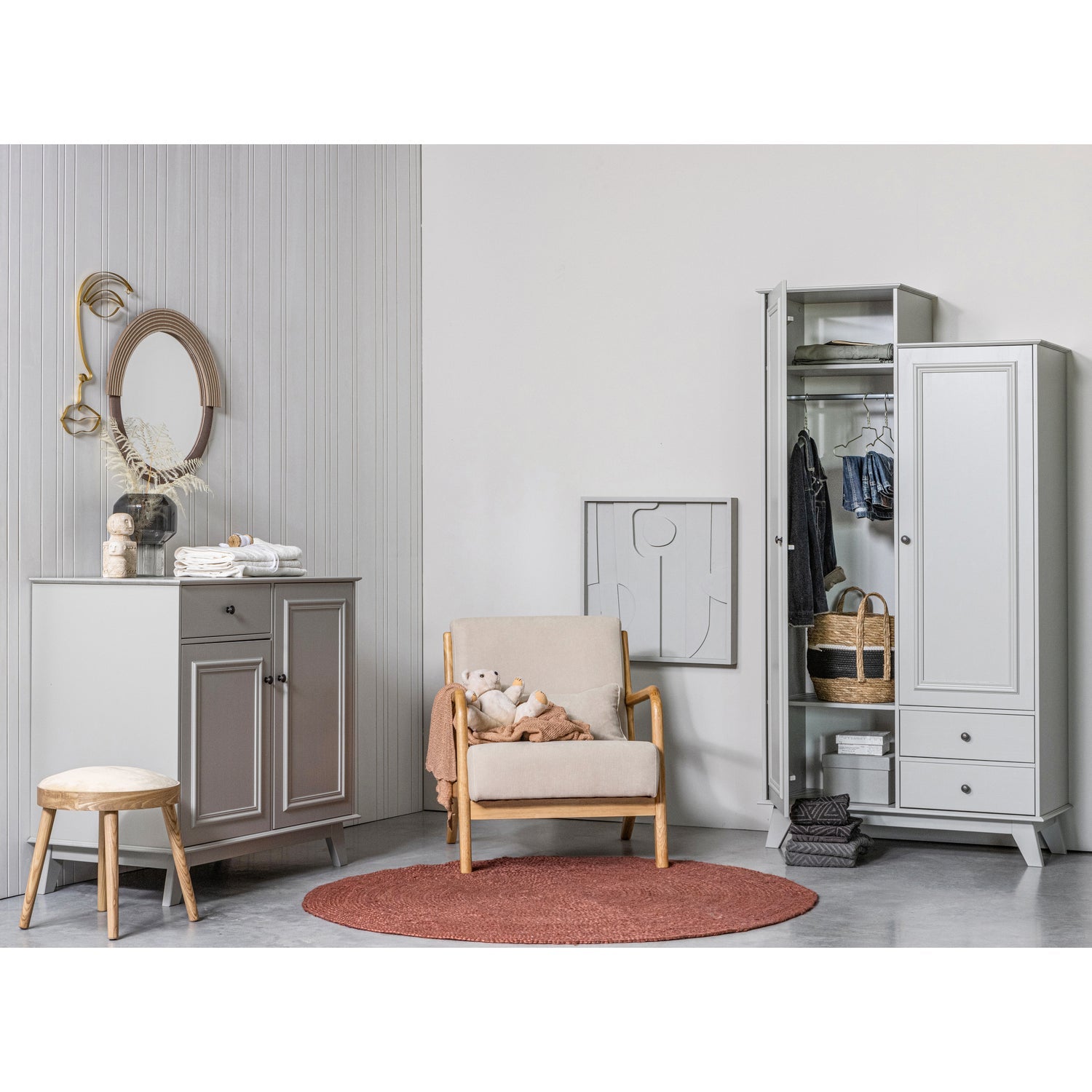 Woood Mark Fauteuil Geweven Stof Naturel - KwaliteitWonen.nl