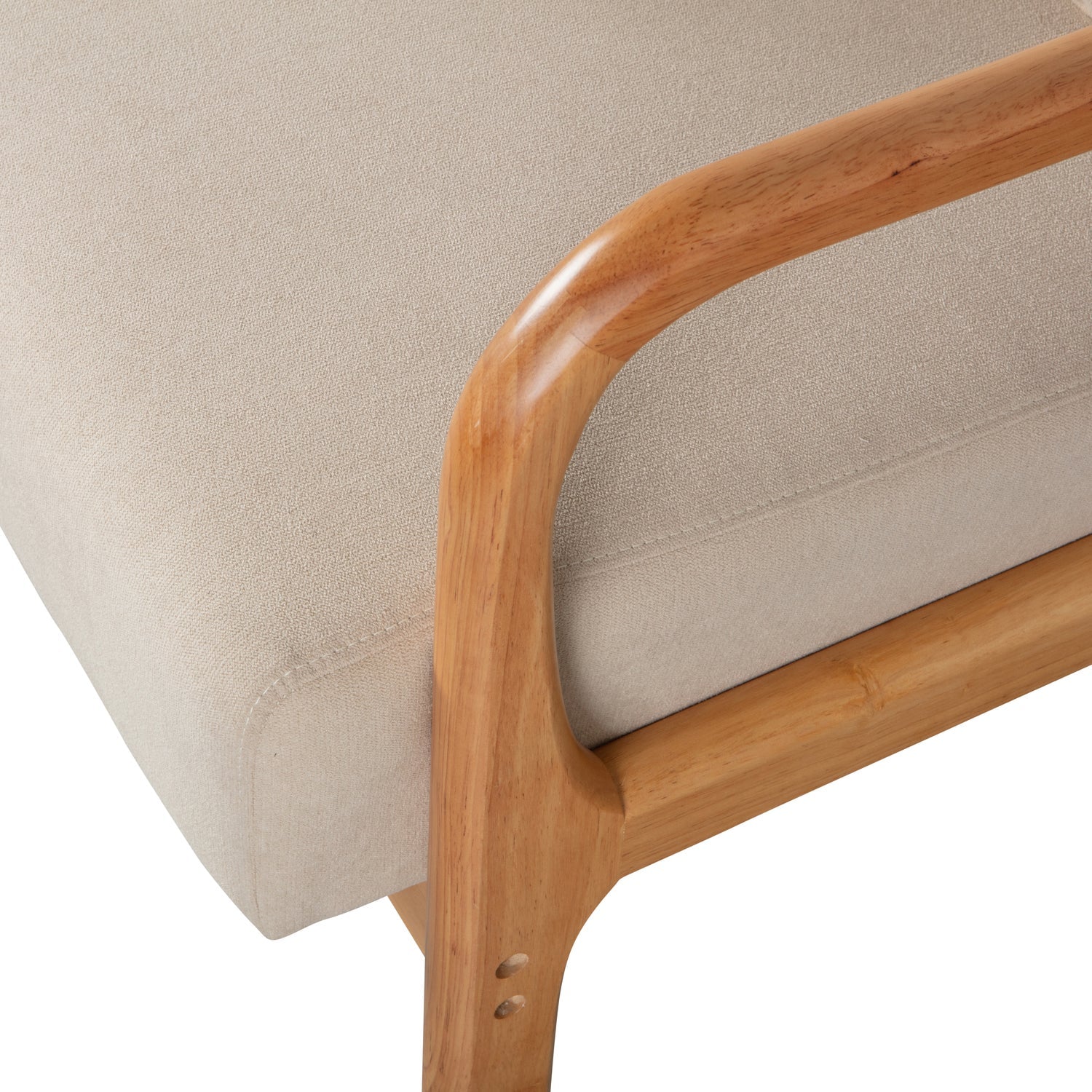 Woood Mark Fauteuil Geweven Stof Naturel - KwaliteitWonen.nl