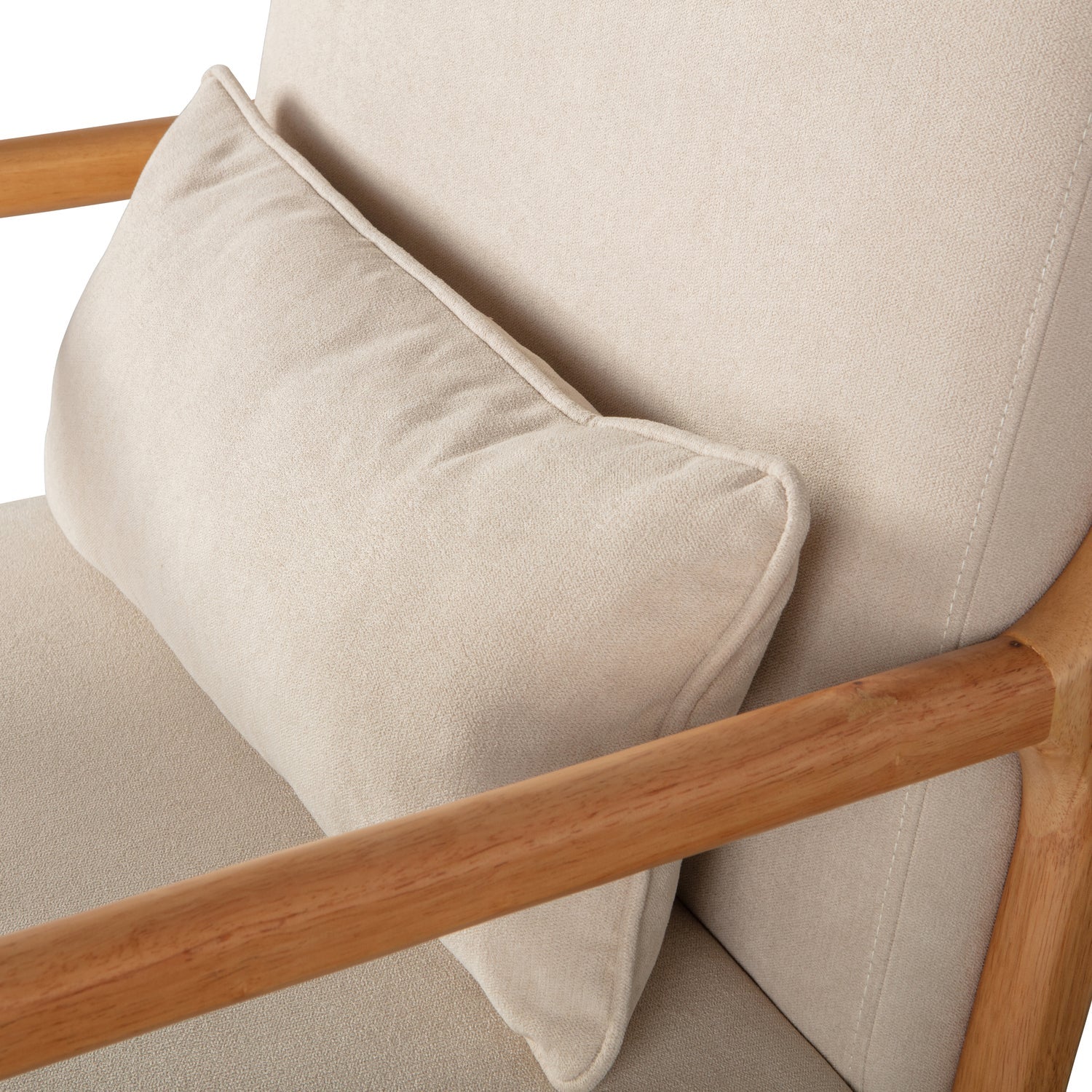 Woood Mark Fauteuil Geweven Stof Naturel - KwaliteitWonen.nl
